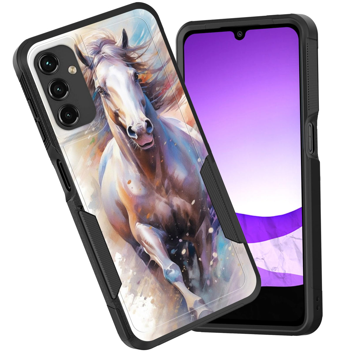 Cicplkse For Galaxy A14 5G Case,Dual Layer Heavy Duty Hybrid Shockproof Hard Pc Soft Silicone Tpu Bumper Protective Cover Case F