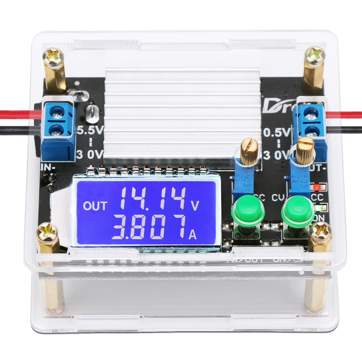 Drok Boost Buck Converter, Dc 5.5 30V To 0.5 30V 5V 12V 24V Output Adjustable Power Supply Regulator Module, 4A 35W High Power V