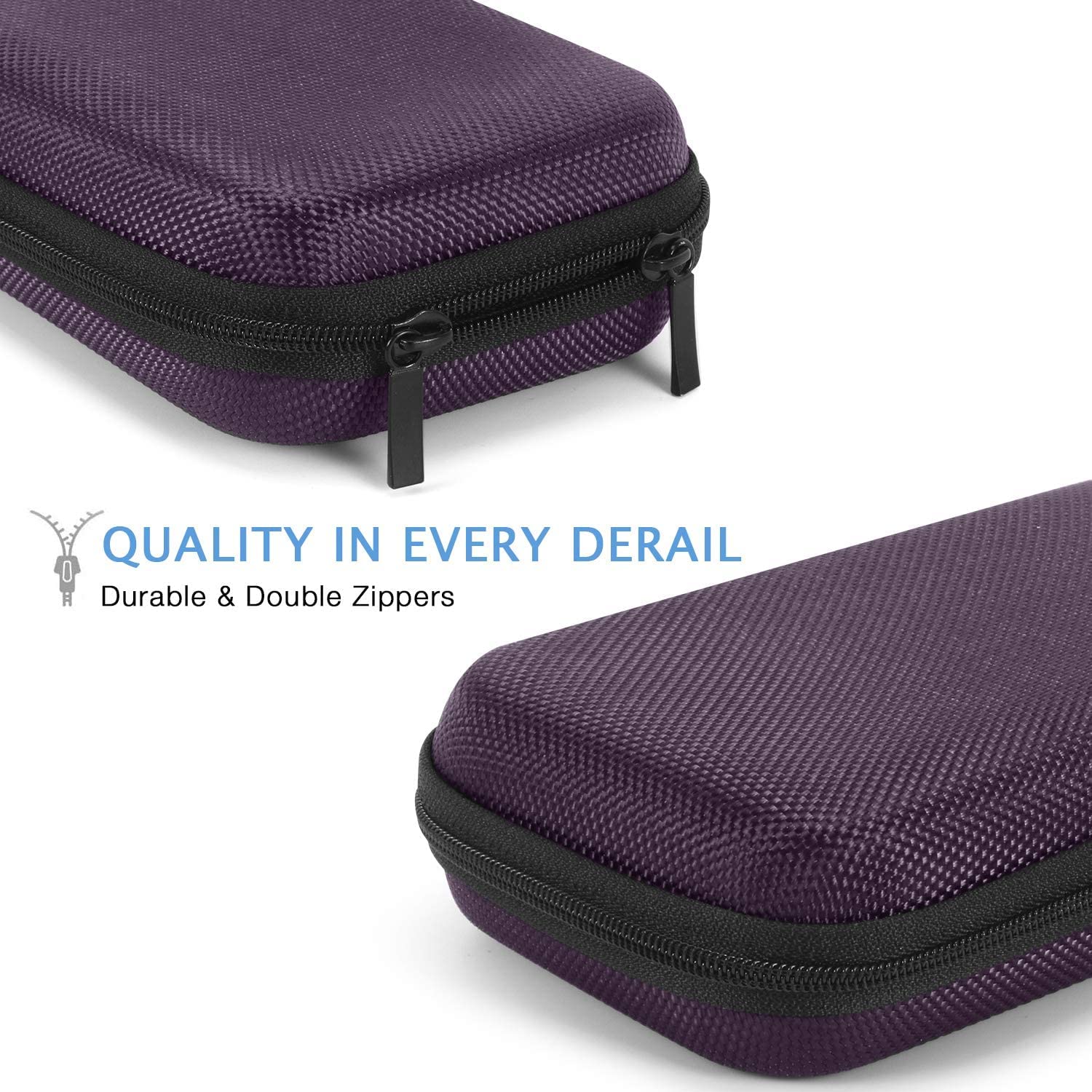 Glcon Hard Eva Carrying Case Protective Electronic Eva Storage Case For Power Bank, Hard Drive, Earbuds, Cell Phone, External Ba