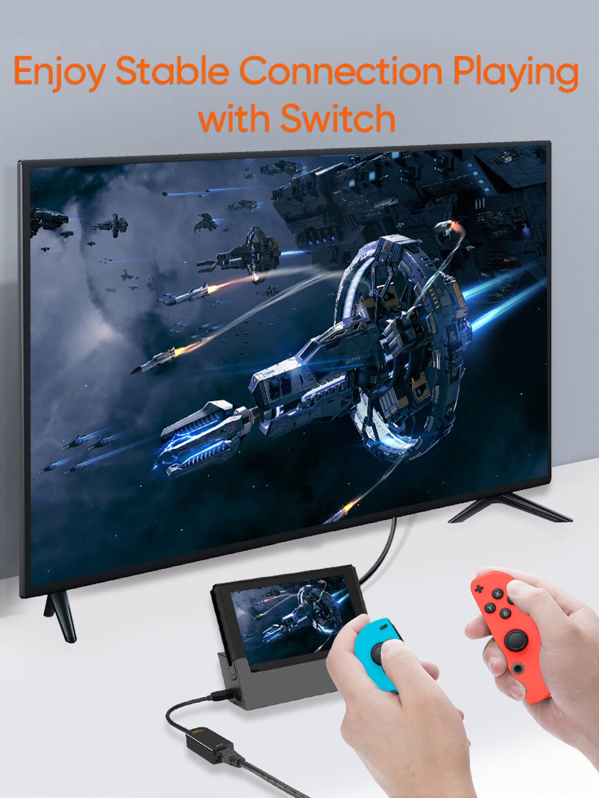 Cablecreation Usb To Ethernet Adapter 3.0, 10/100/1000 Mbps Usb 3.0 To Lan Ethernet Network Adapter, Rj45 To Usb A Wired Interne