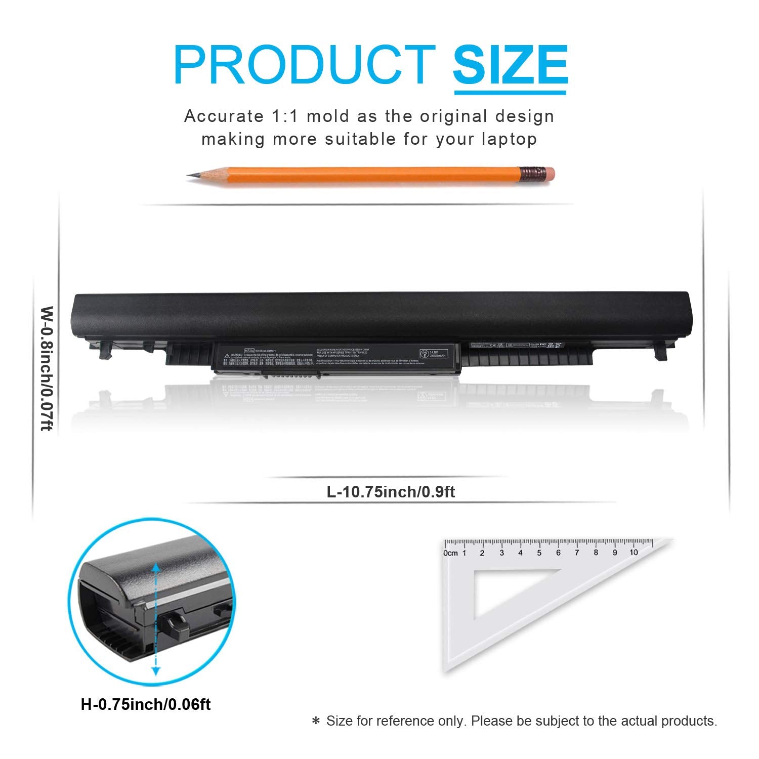 Hs04 Hs03 807956 001 807957 001 Hstnn Lb6U Hstnn Lb6V Laptop Battery Compatible With Hp 240 245 246 250 255 256 G4, Notebook 14