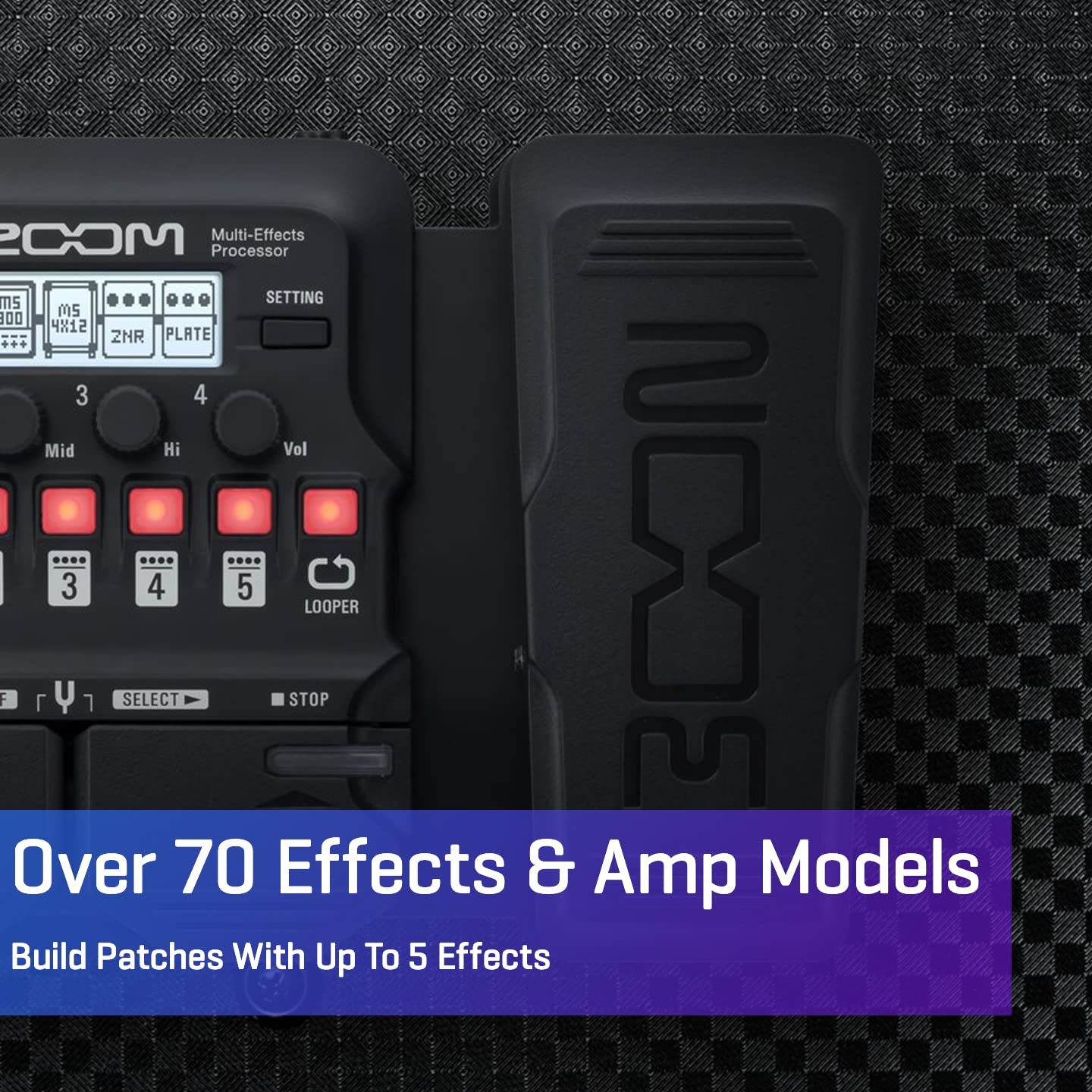 Zoom G1X Four Multi-Effects Processor With Expression Pedal For Electric Guitar