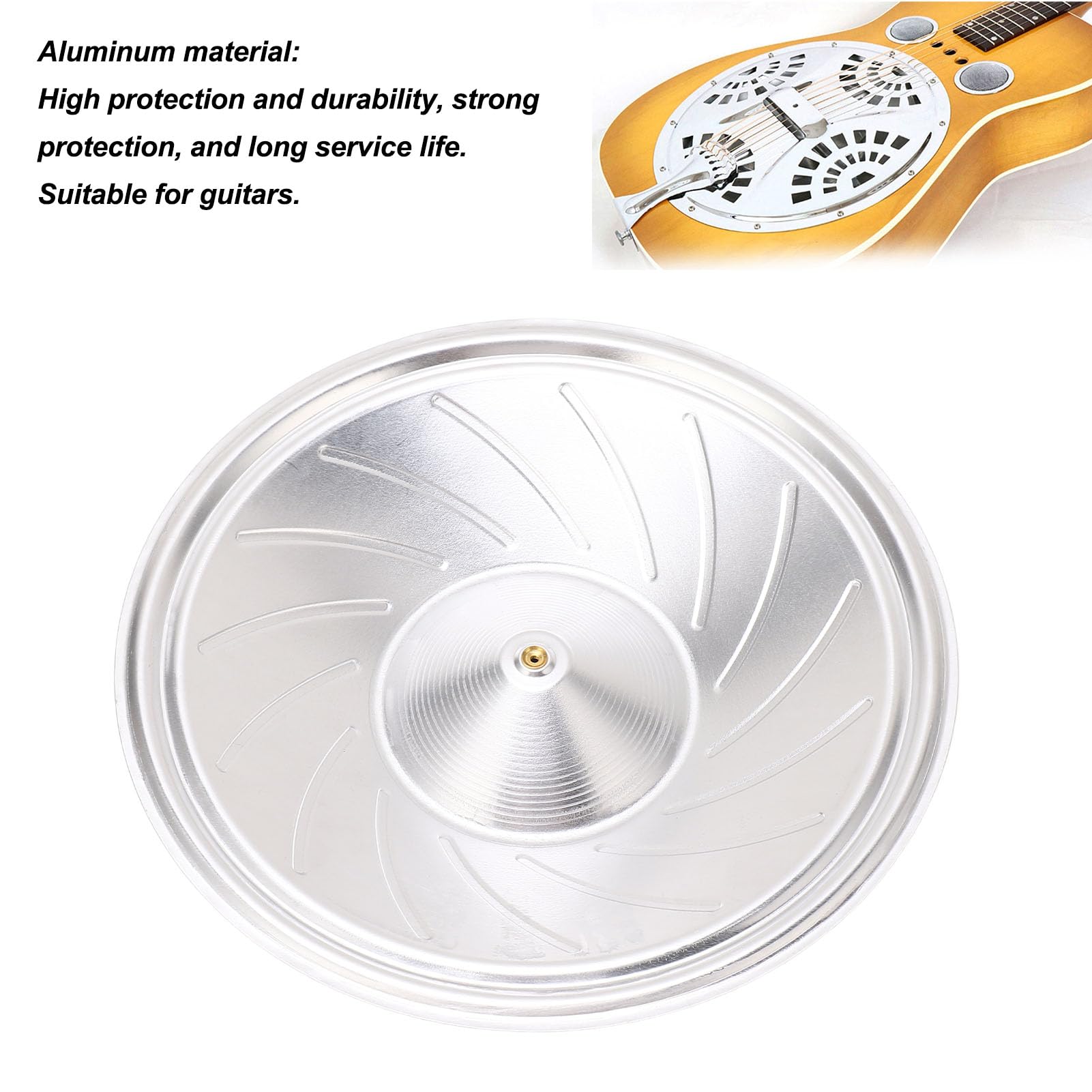 Liebewh Resonator Cone Aluminum Protective Durable Sturdy Resonator Cone Guitar Parts For Guitar Bass Parts Replacement, Liebewh