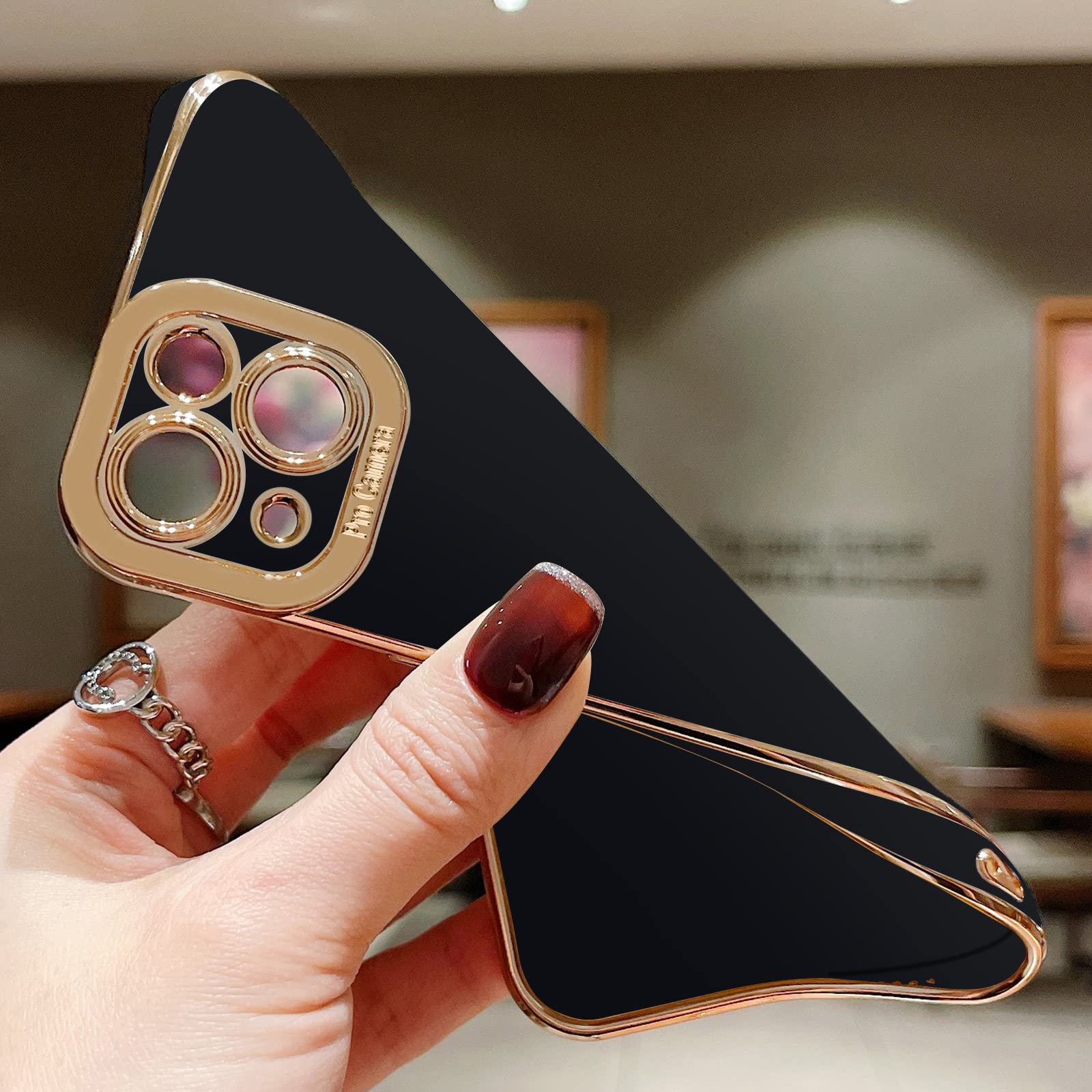 Lafunda For Iphone 14 Plus Case, Cute Slim Soft Silicone Shockproof Phone Cover For Women Girls Anti Scratch Protective Luxury P