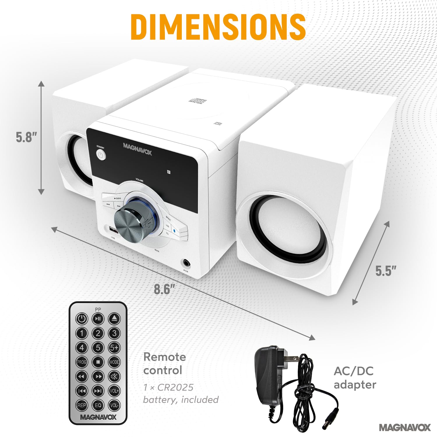 Magnavox Mm442 3 Piece Top Loading Cd Shelf System With Digital Pll Fm Stereo Radio, Bluetooth Wireless Technology, And Remote C
