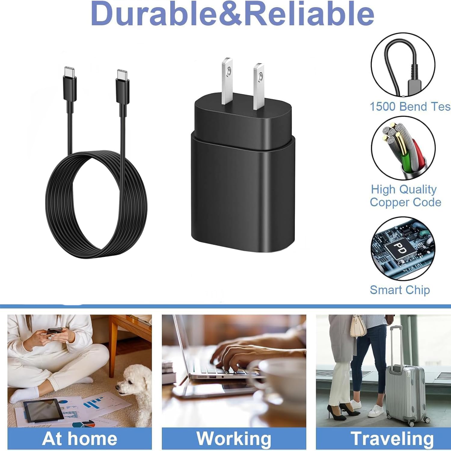Usb C Charger, Fast Charging Block, Type-C Power Adapter. The Mobile Phone Charger Is Suitable For Samsung Galaxy S25/S24 S23 S2