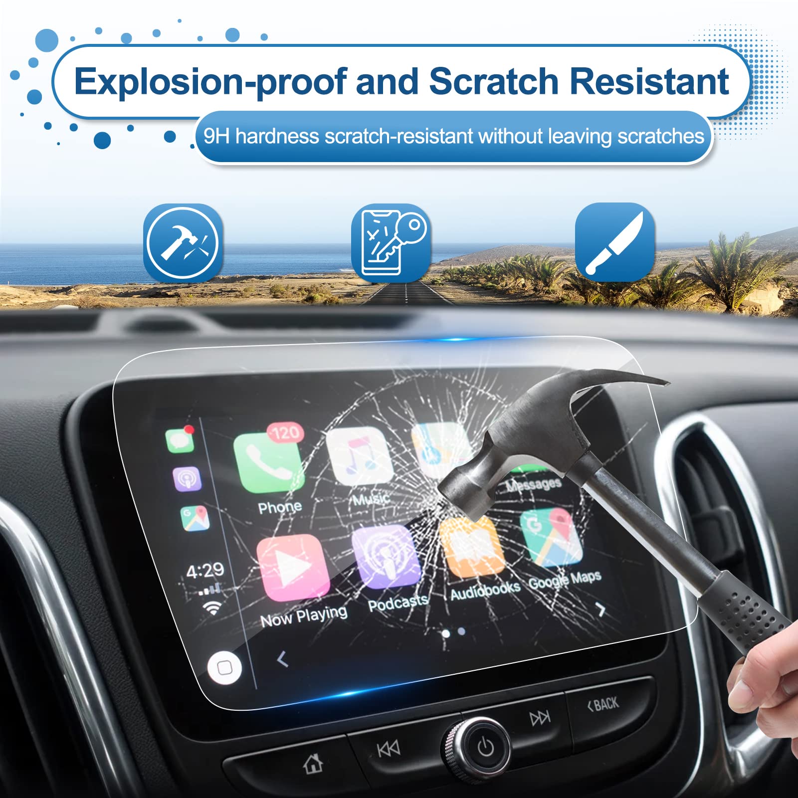 Coleya 2024 Chevy Equinox Screen Protector For Chevrolet Equinox (Premier/Rs/Lt) 8 Inch Touch Screen, 2024 Chevy Equinox Tempere