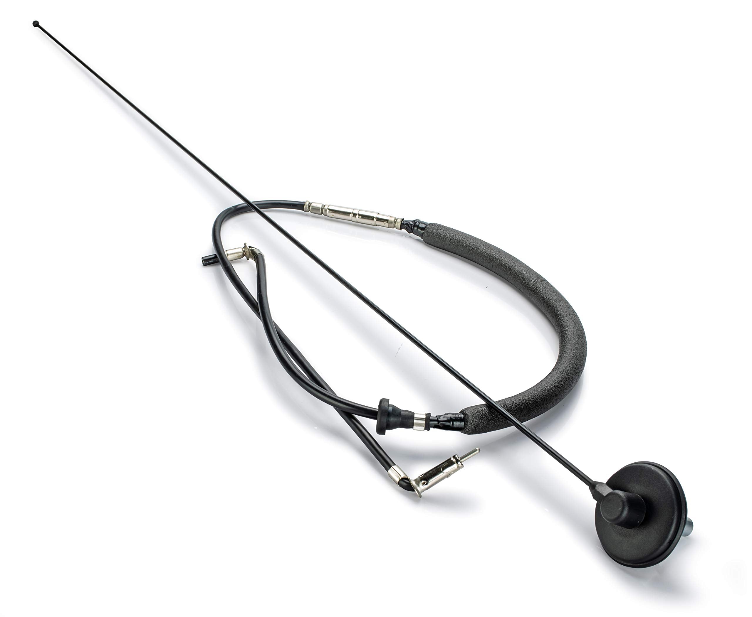 DV8 Offroad Full Size Antenna for 19972006 Wrangler TJ | 31 Long | Includes New Wiring | Stainless Steel Construction | Black 