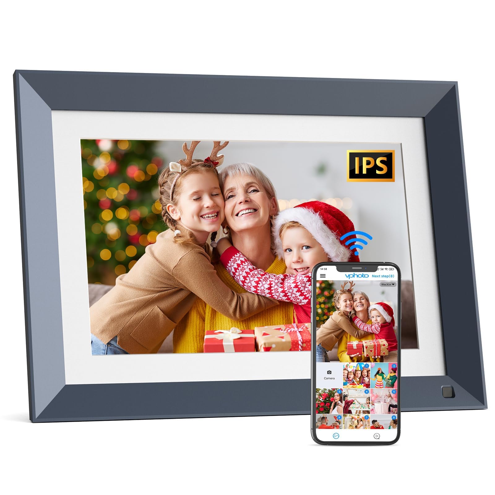 Wifi Digital Picture Frame 10.1 Inch Photo Album   Smart Digital Frame With 1920X1200 Fhd Ips Touch Screen, 16Gb Memory, Motion