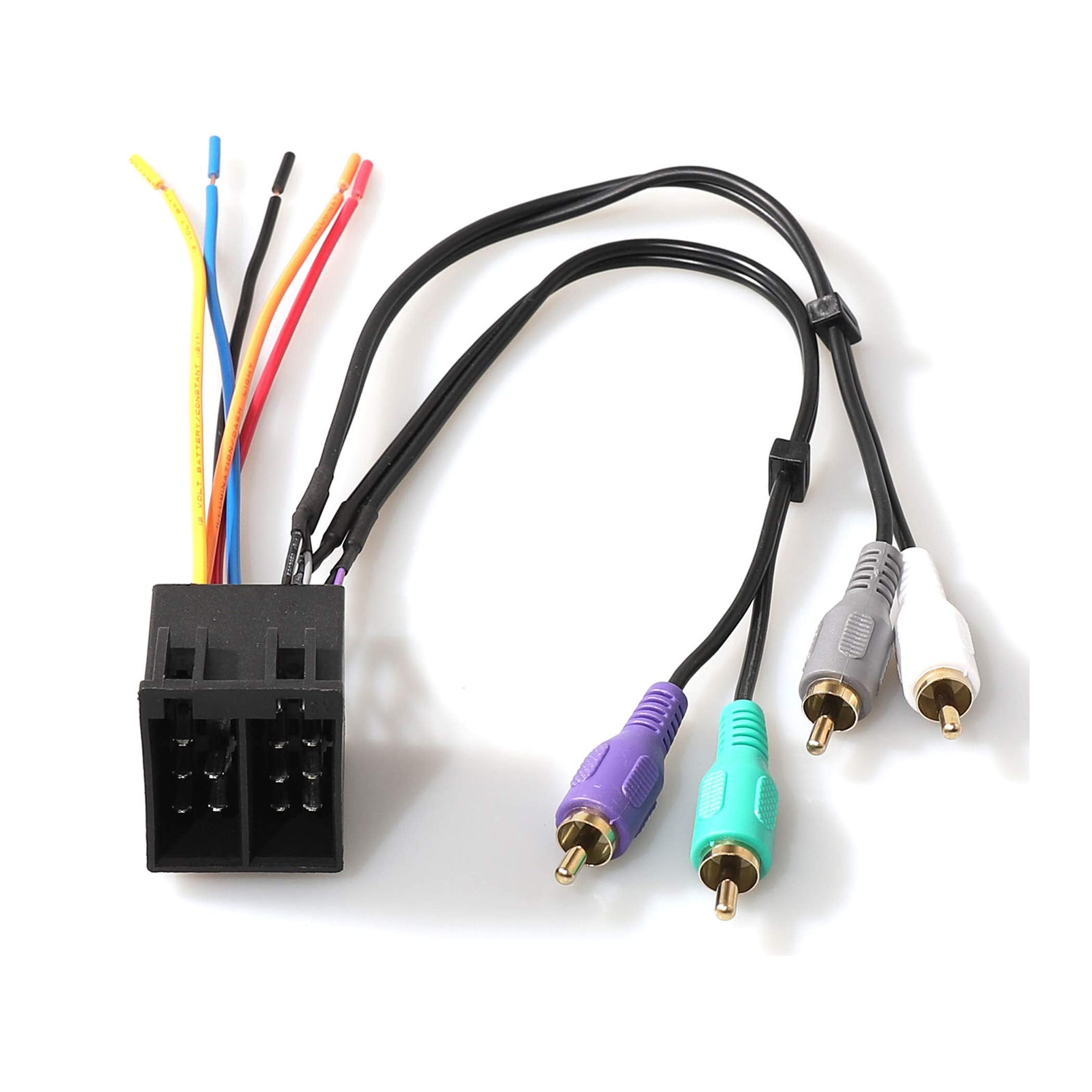 Red Wolf Radio Stereo Wire Harness W/Amp Amplifier Integration Connector Rca Jack Adapter For Mercedes Benz 1990 2004, Volkswage