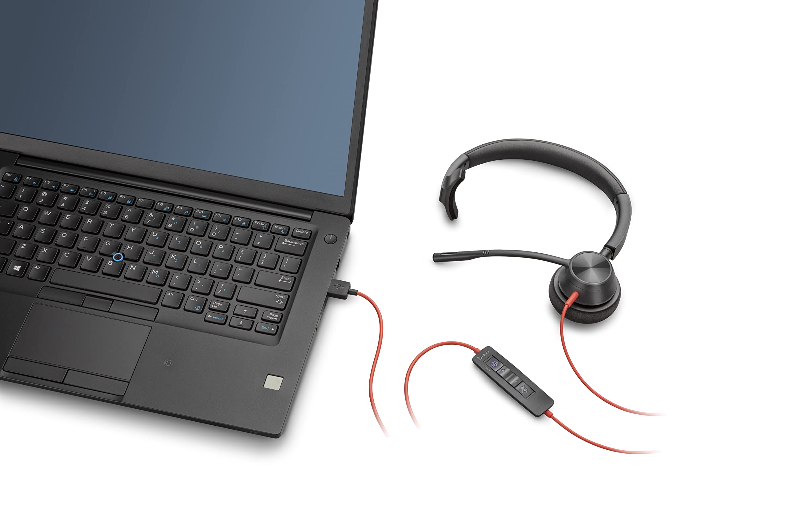 Plantronics - Blackwire 3315 - Wired, Single-Ear (Mono) Headset With Boom Mic, Usb-A/3.5Mm To Connect To Your Pc, Mac, Cell Phon