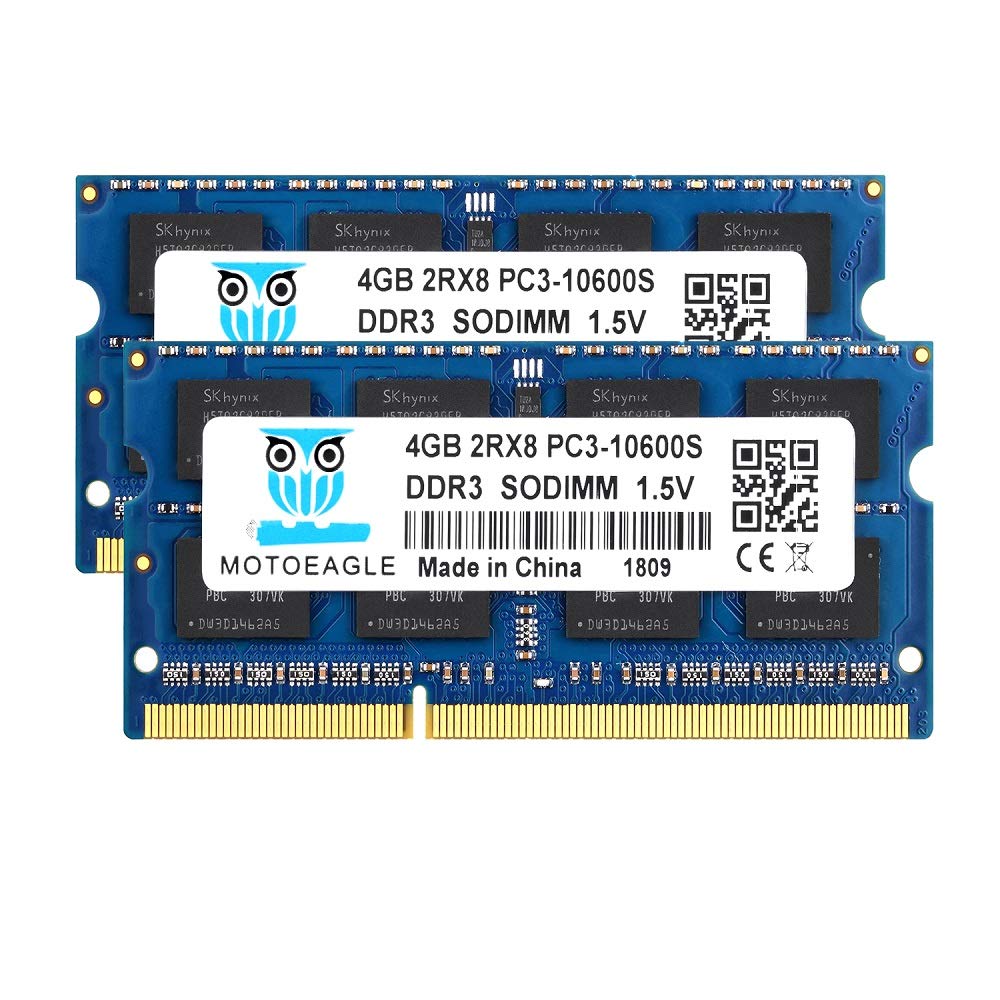 Motoeagle Ddr3 1333Mhz 8Gb Kit (2X4Gb) Pc3 10600S 2Rx8 Pc3 10600 Sodimm 204 Pin 1.5V Laptop Memory