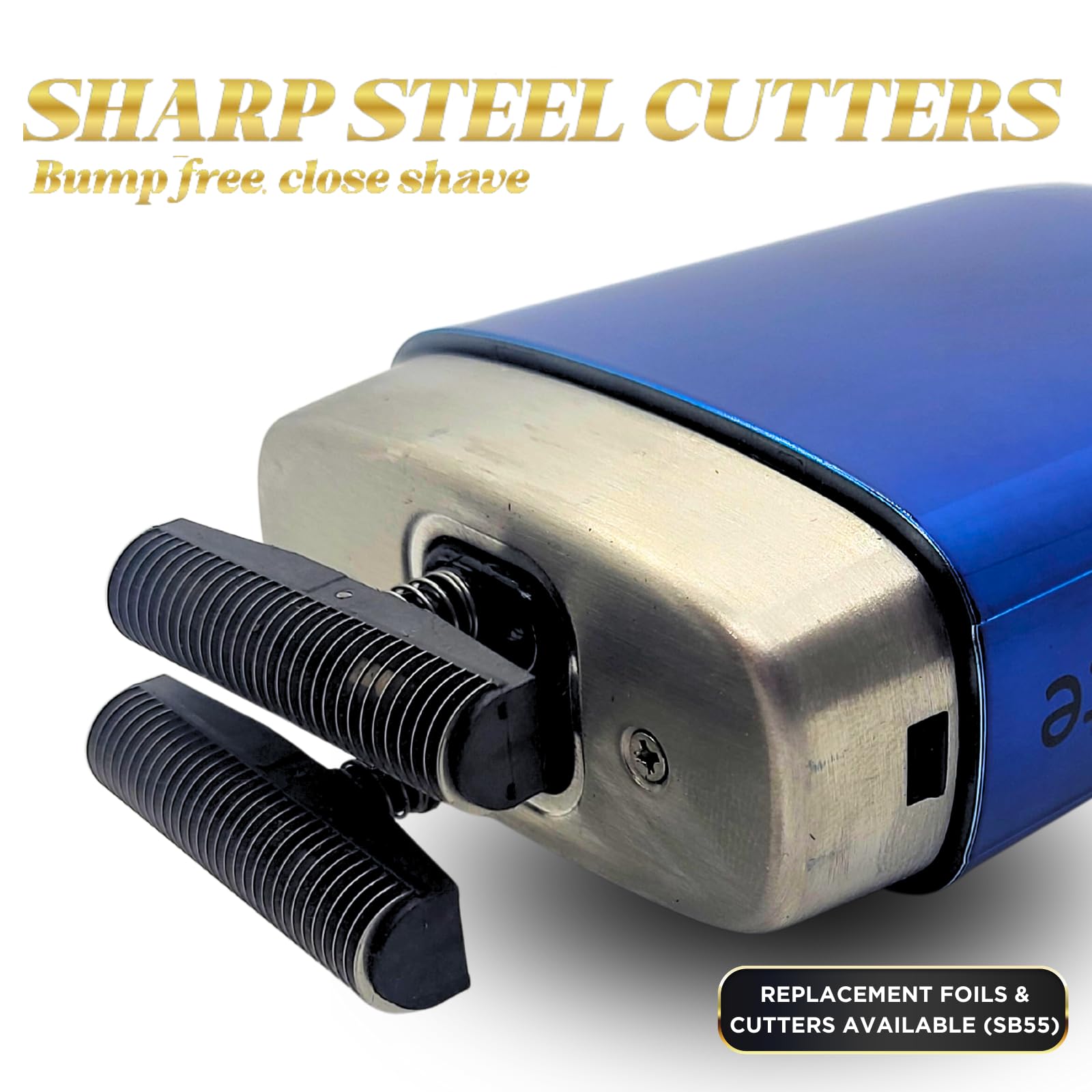 Supreme Trimmer Replacement Foil & Cutter Sb55 | Hypoallergenic Foil For Crunch Lite Stf600 | Blue