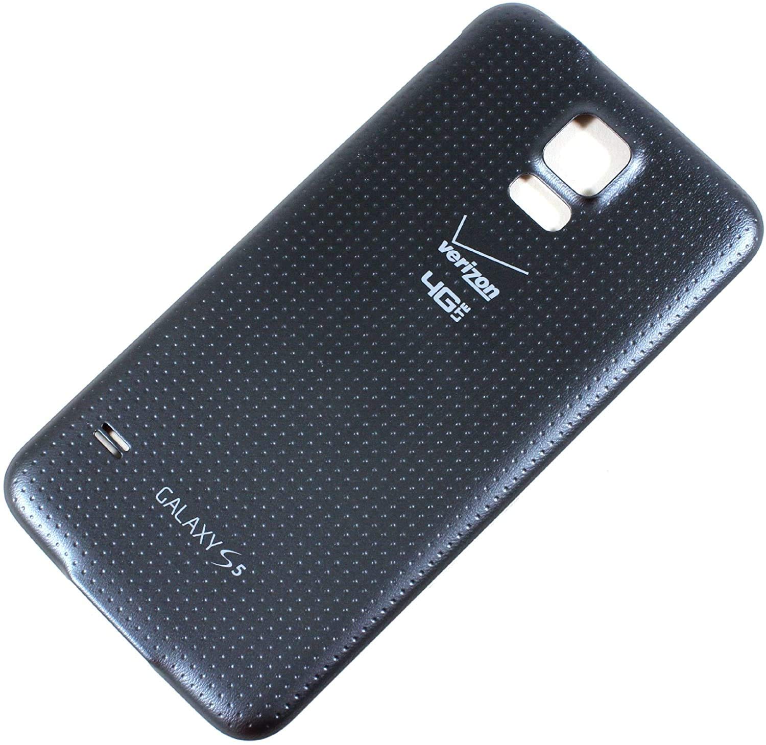 OEM Samsung Galaxy S5 SM-G900 Battery Door Back Cover Replacement - Charcoal Black (Samsung Logo)