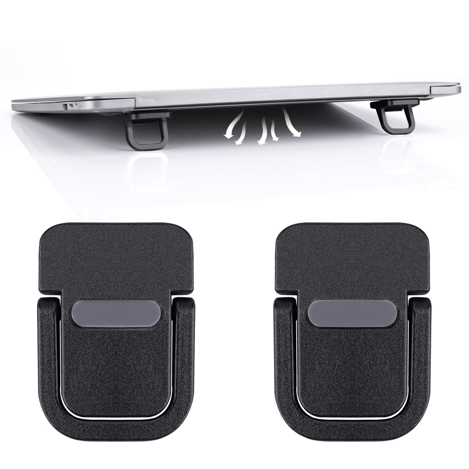 Abeillo 2Pcs Portable Keyboard Riser, Self Adhesive Mini Laptop Stand Invisible Computer Keyboard Stand For Desk, Laptop Feet Co