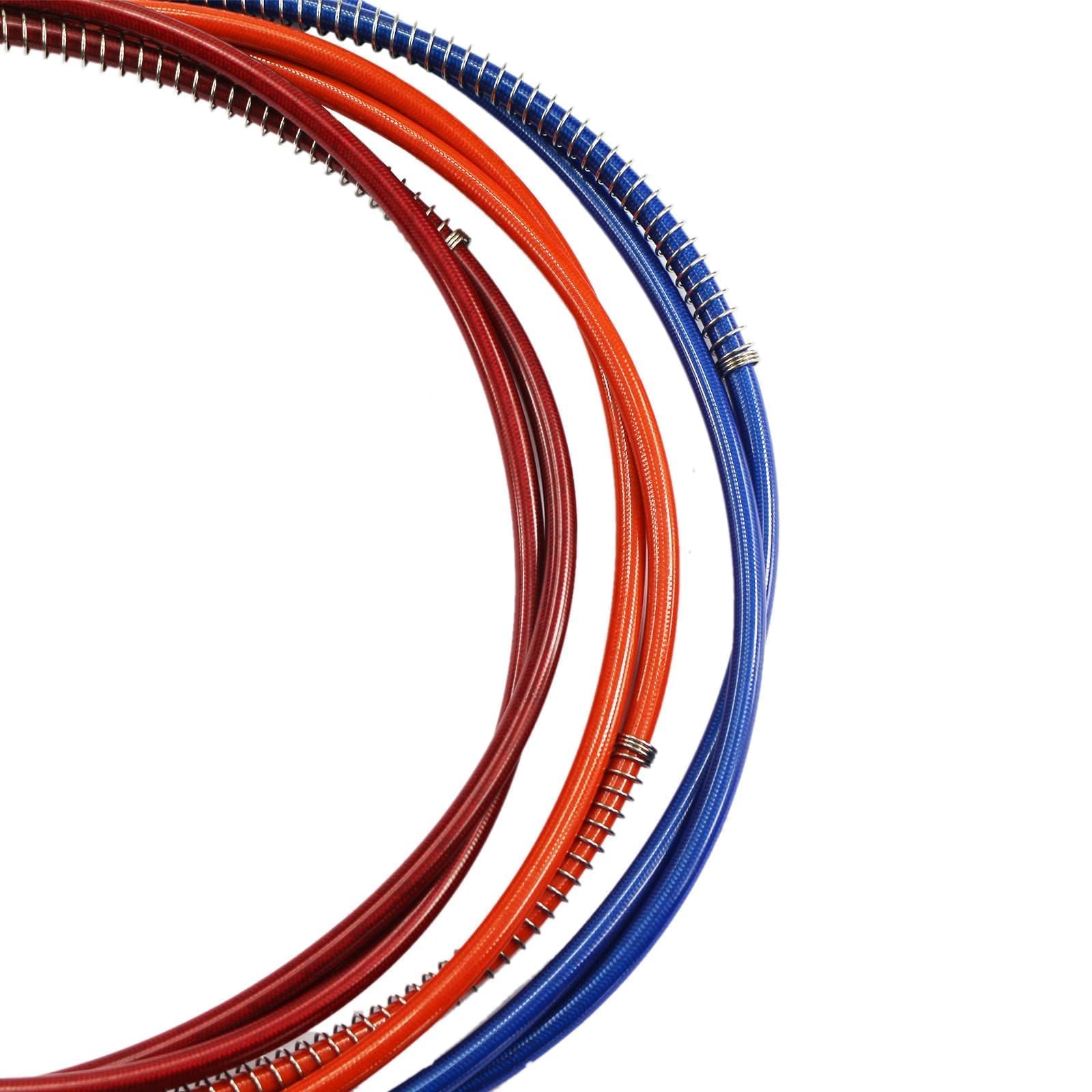 Pro Bat 86'' Braided Hydraulic Brake Hose Line Pipeline For Chinese Gy6 Scooter Atv Dirt Bike Go Kart 10Mm Banjo Ends Blue