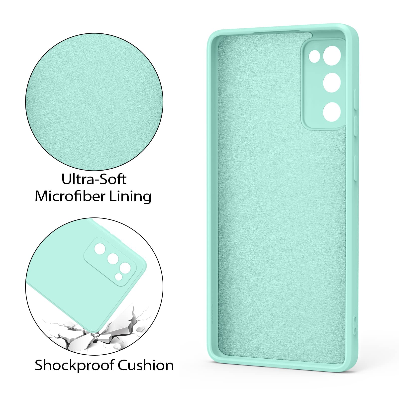 [2 Pack] Cases For Galaxy S20 Fe Case, Samsung S20 Fe Case 4G/5G, Slim Full Body Stylish Silicone Protective Case For Samsung Ga