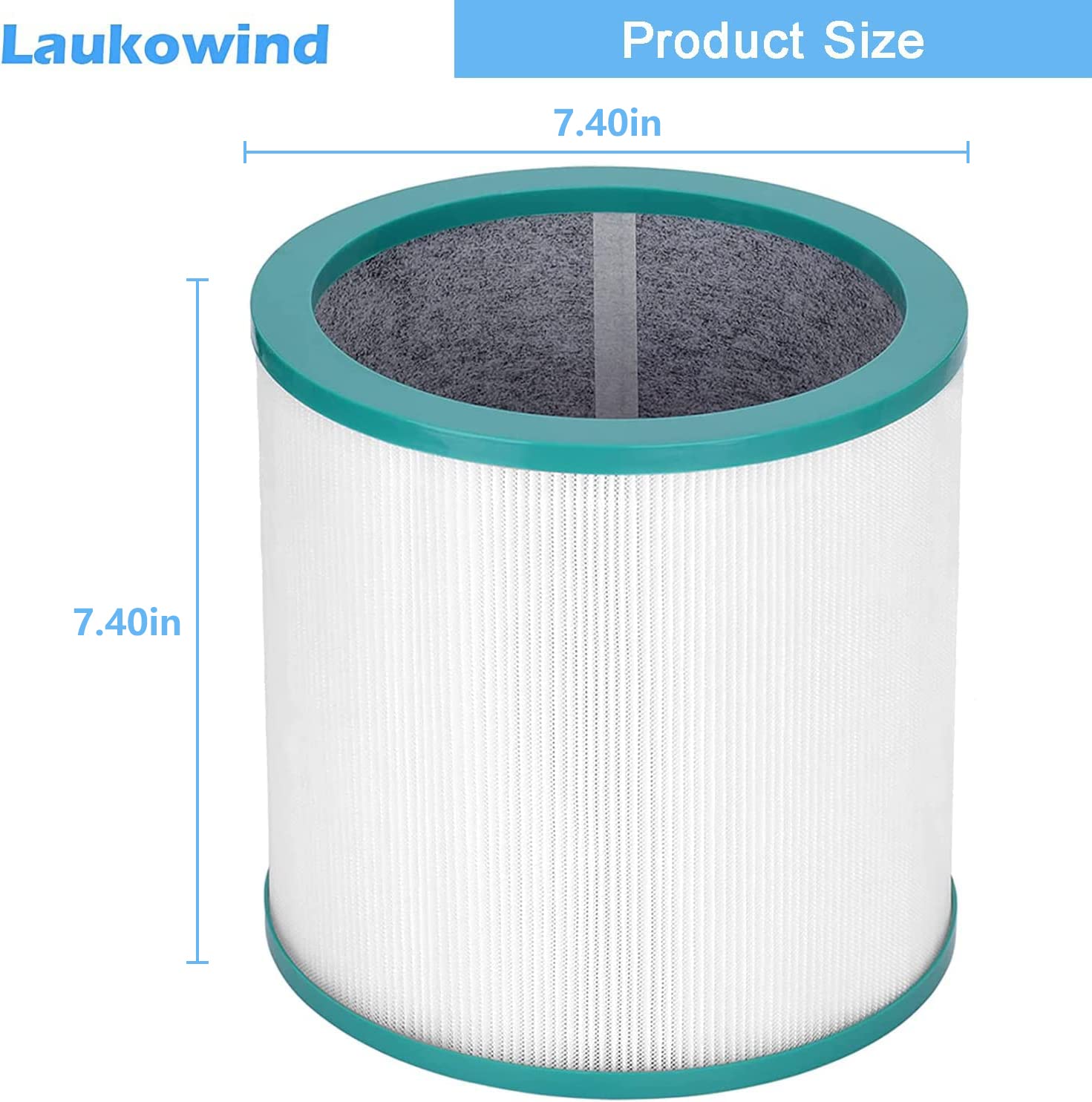 Laukowind Replacement Tp02 Air Purifier Filters Compatible With All Dyson Pure Cool Link Models Tp01, Tp02, Tp03, Bp01, Am11 Tow