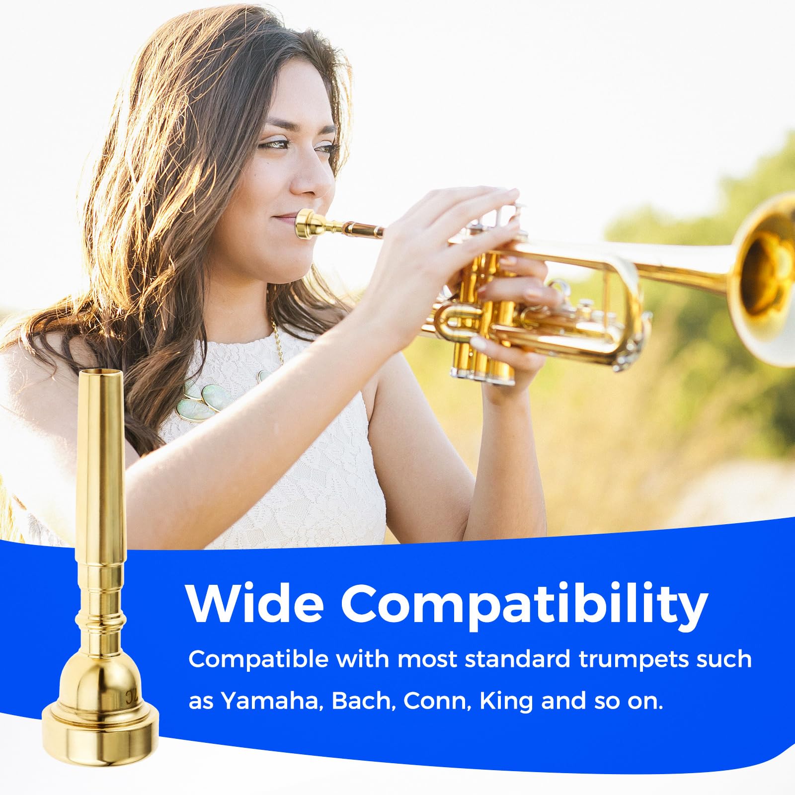 3 Pack Trumpet Mouthpiece 7C 5C 3C Trumpet Mouthpiece Set Compatible With Yamaha Bach Conn King Standard Trumpets For Beginners