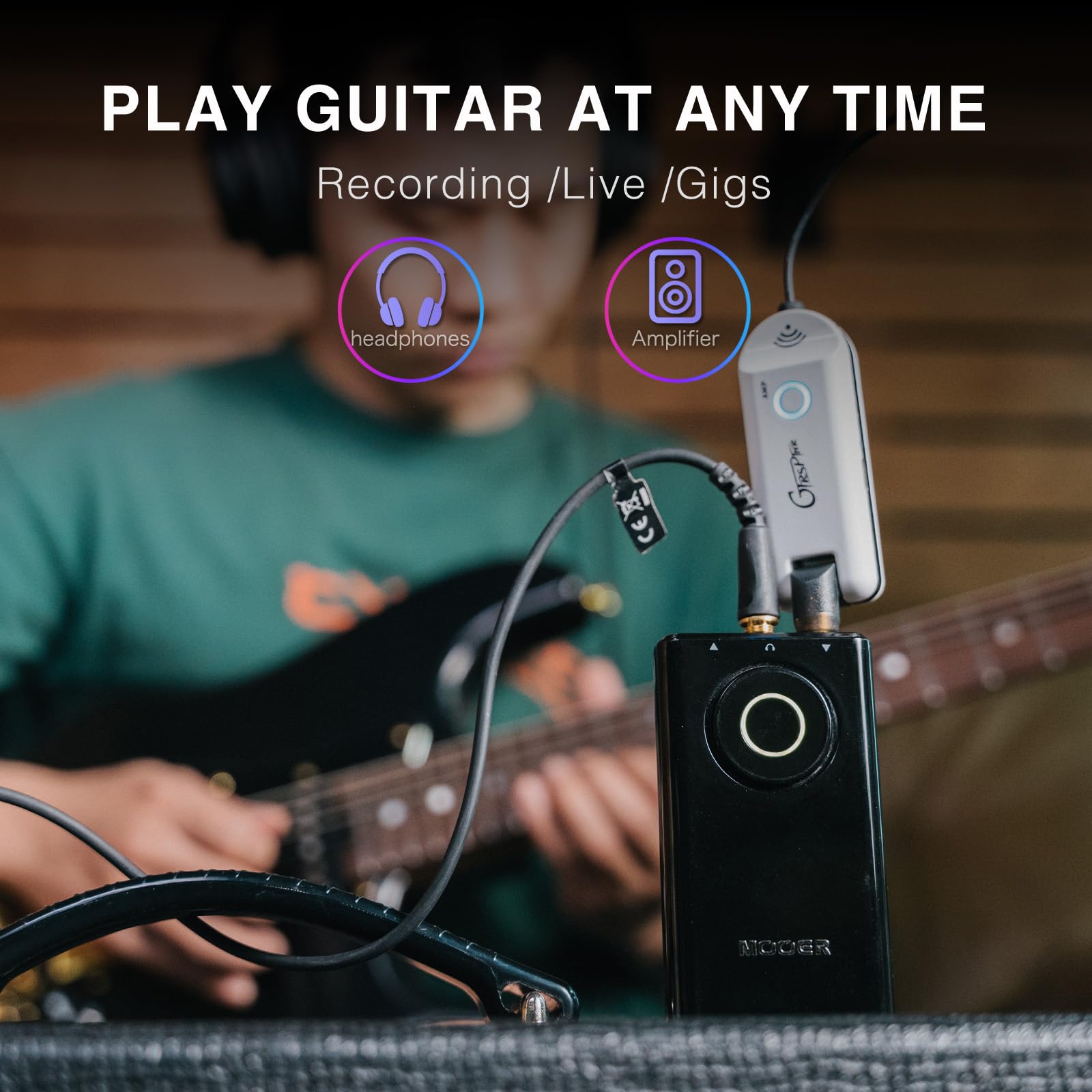 Mooer Prime P1 Guitar Multi Effects Processor, Bass Guitar Pedals With Tuner, Amp, Metronome For Practice And Performance