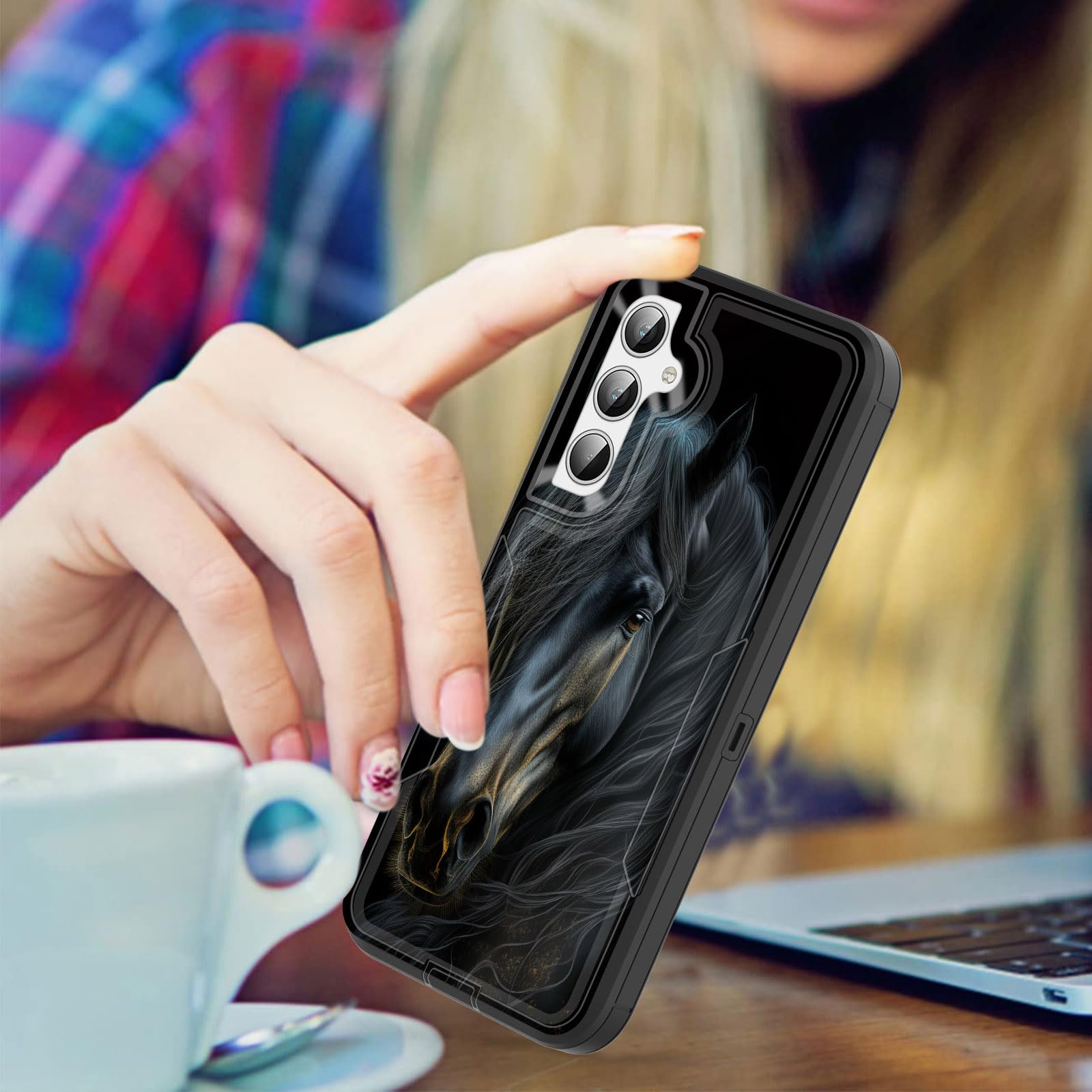 Bfukvou For Galaxy A35 5G Case, Dust-Proof Port Cover, Full Body Silicone Rubber Covered, Non-Slip Drop-Proof Phone Case For Sam