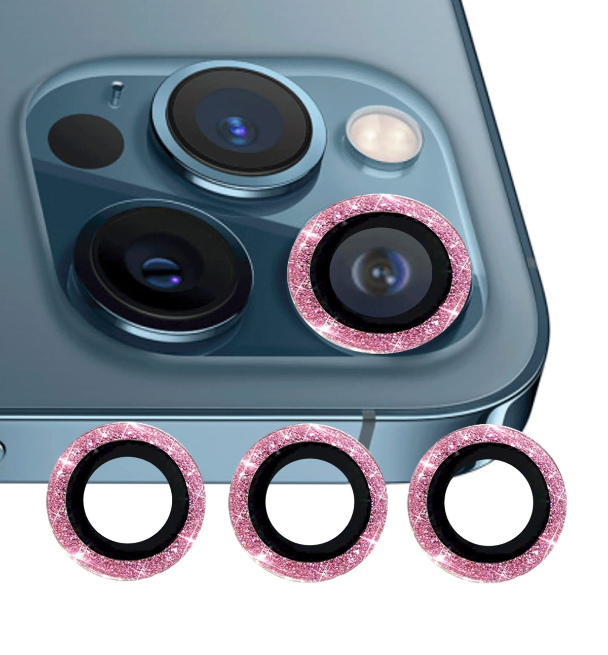 4 Pack Compatible With Iphone 13 Pro Camera Cover For Iphone 13 Pro Max Camera Lens Protector Bling, Glitter Iphone 13 Pro Lens