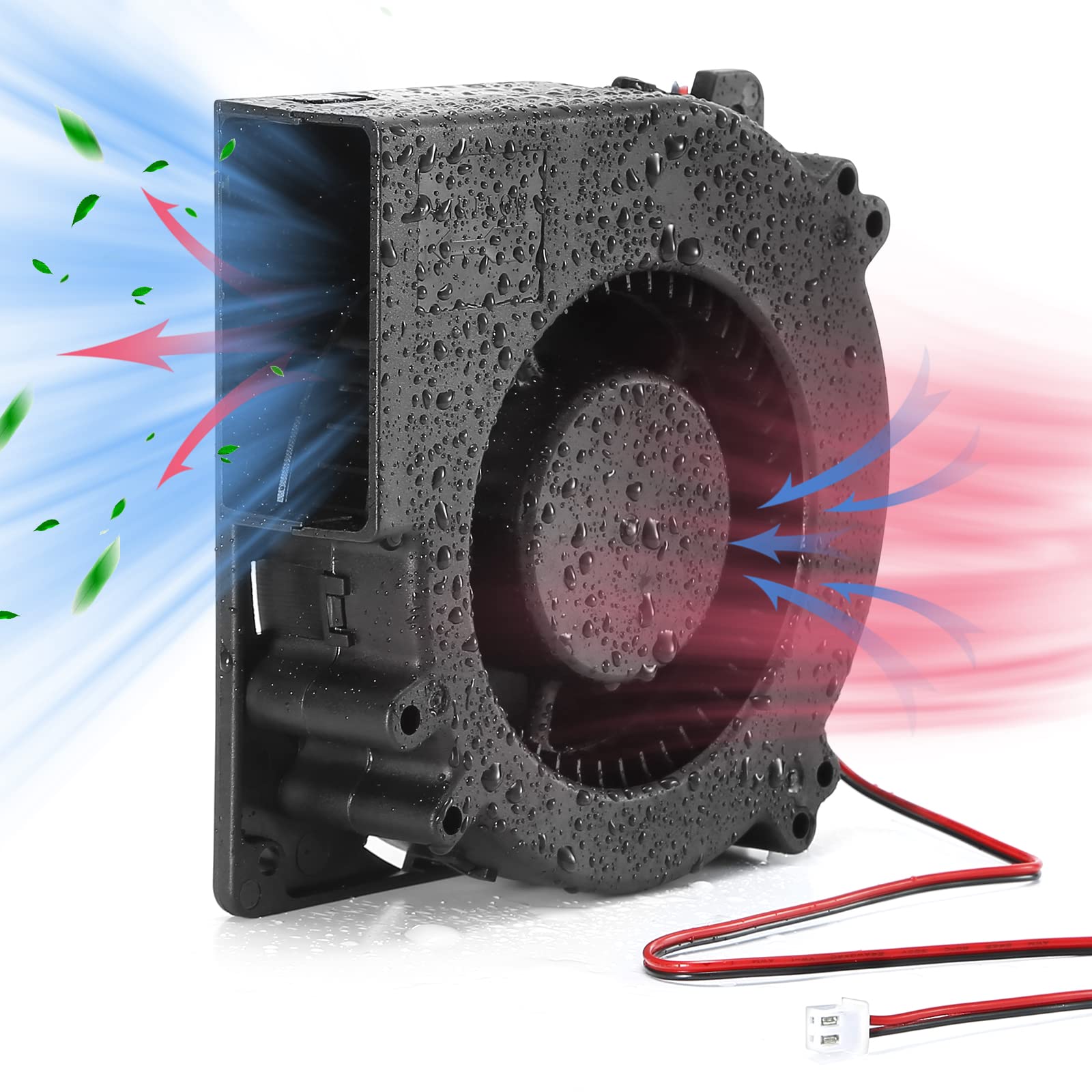 PANO-MOUNTS 12V DC Blower Fan 120mm x 32mm 4.72inch 2Pin High Airflow Moisture-Proof Brushless Exhaust Fan Blower for Inflatable