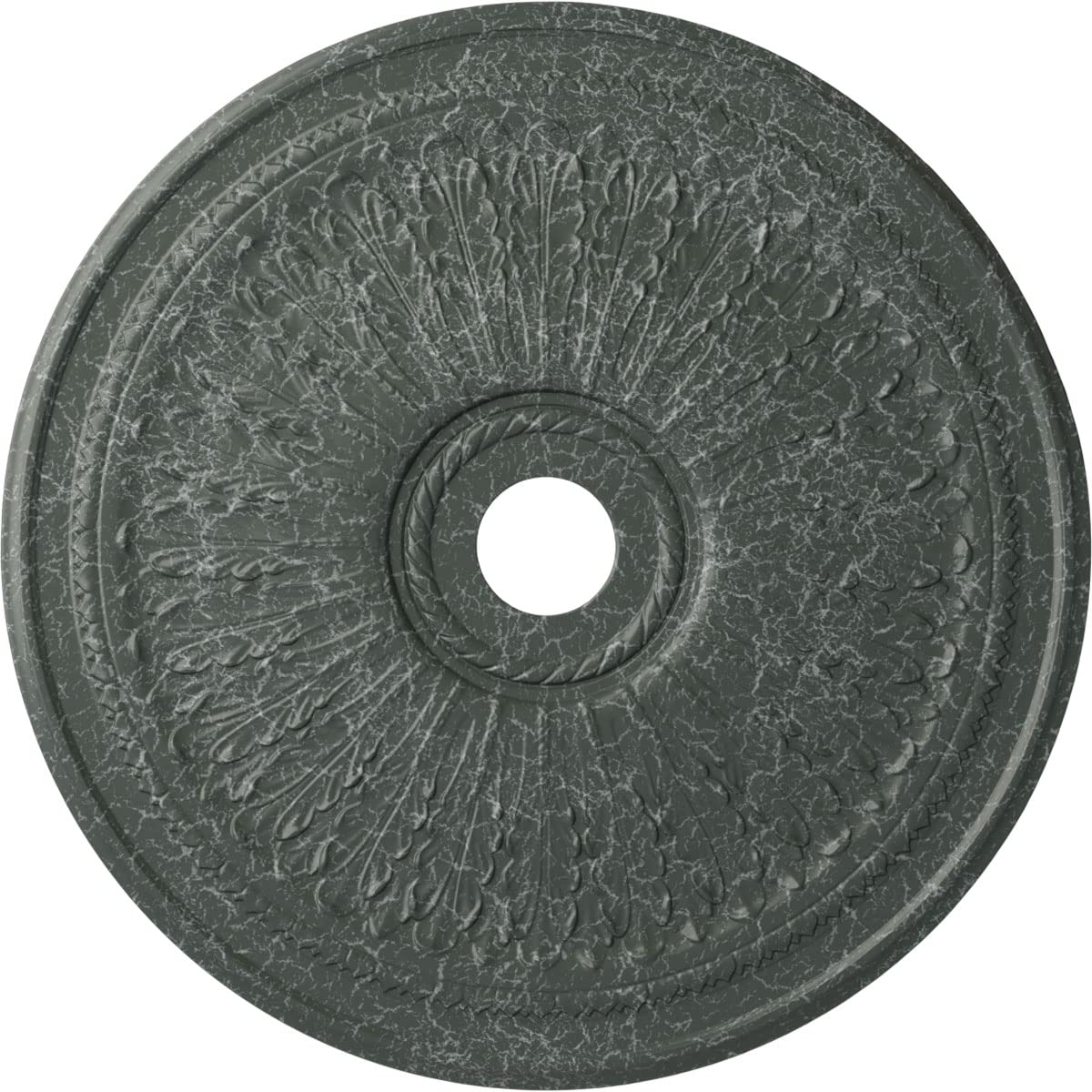 Ekena Millwork Cm29Oaagc Oakleaf Ceiling Medallion, 29 1/8''Od X 3 5/8''Id X 1''P, Hand Painted Athenian Green Crackle