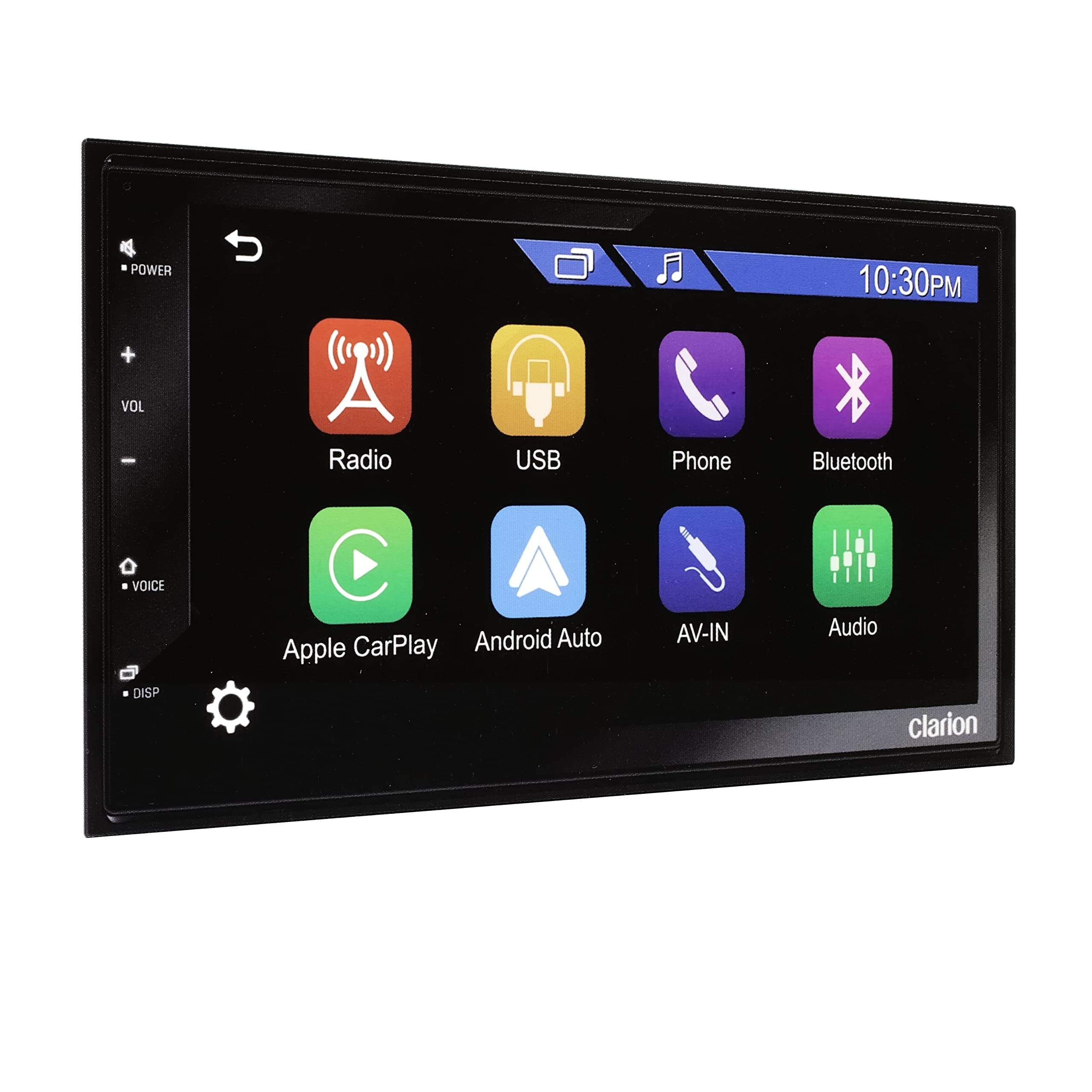 Clarion Fx450 Car Stereo Car Truck Suv Radio 2 Din Touch Screen, Apple Car Play And Android Auto, Bluetooth, 50 Wts X 4, Am Fm, Rear View Camera Input
