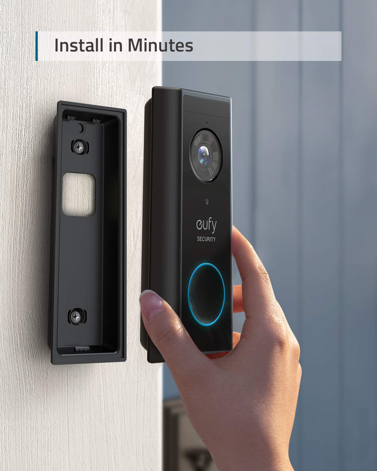 Eufy Security, Video Doorbell S220 (Battery Powered) Kit, Security Camera   2K Resolution, 180 Day Battery Life, Encrypted Local