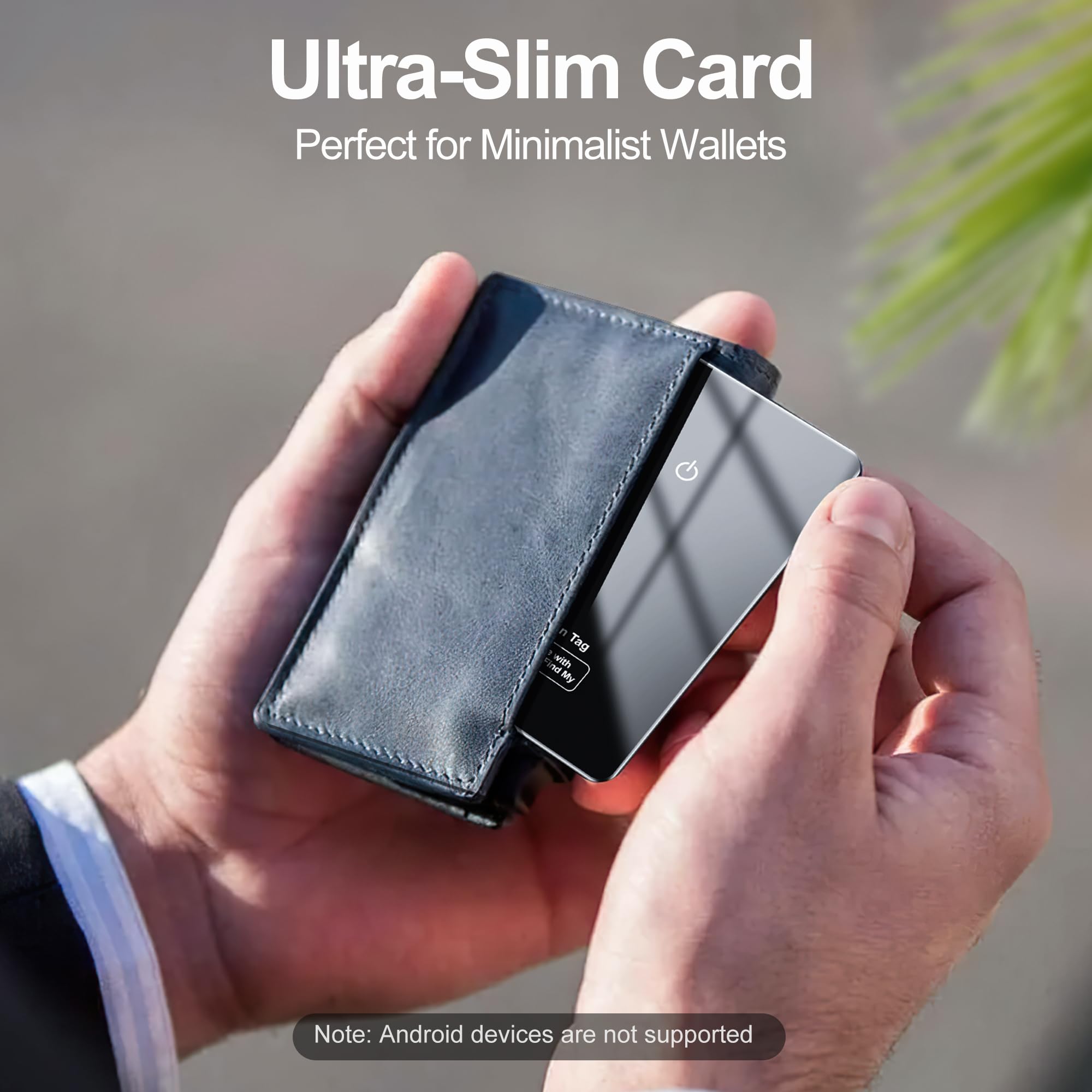 Wallet Tracker Card For Apple Find My(Ios Only)   Thin Wallet Finder With Wireless Charger   Item Locator For Wallet, Luggage Ta