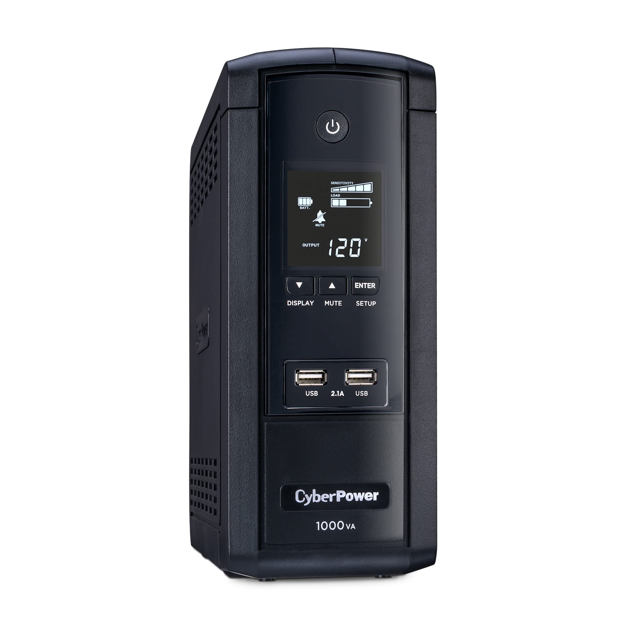 Cyberpower Brg1000Avrlcd Intelligent Lcd Ups System, 1000Va/600W, 10 Outlets, Avr, Mini Tower, 5 Year Warranty