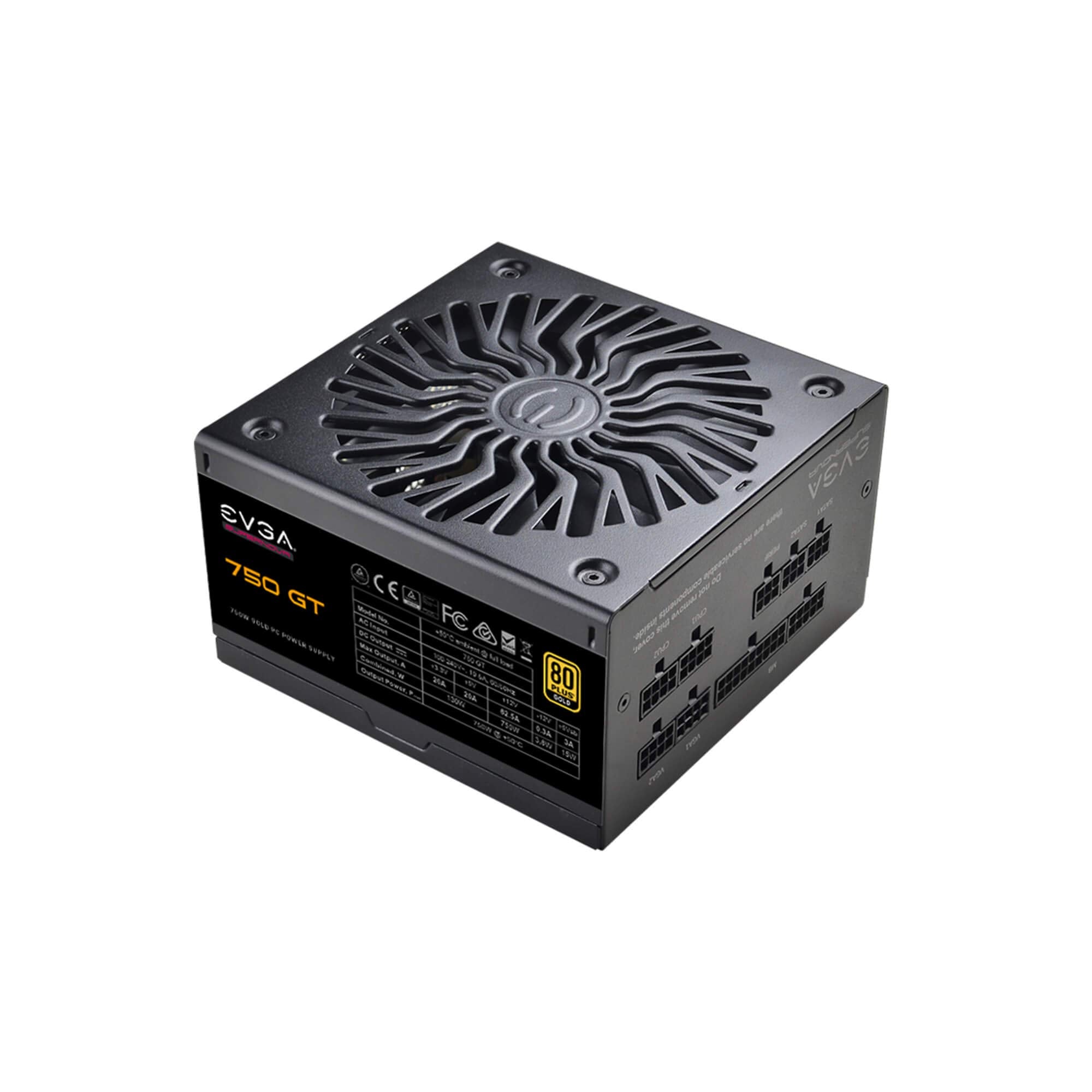 Evga Supernova 750 Gt, 80 Plus Gold 750W, Fully Modular, Auto Eco Mode With Fdb Fan, 7 Year Warranty, Includes Power On Self Tes