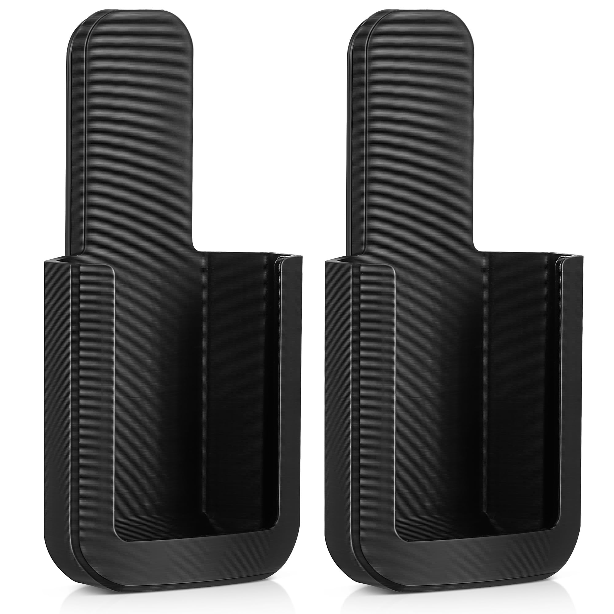 Saillong 2 Pack Ceiling Fan Remote Control Holder with Screws Wall Mount Fan Remote Bracket (Black)