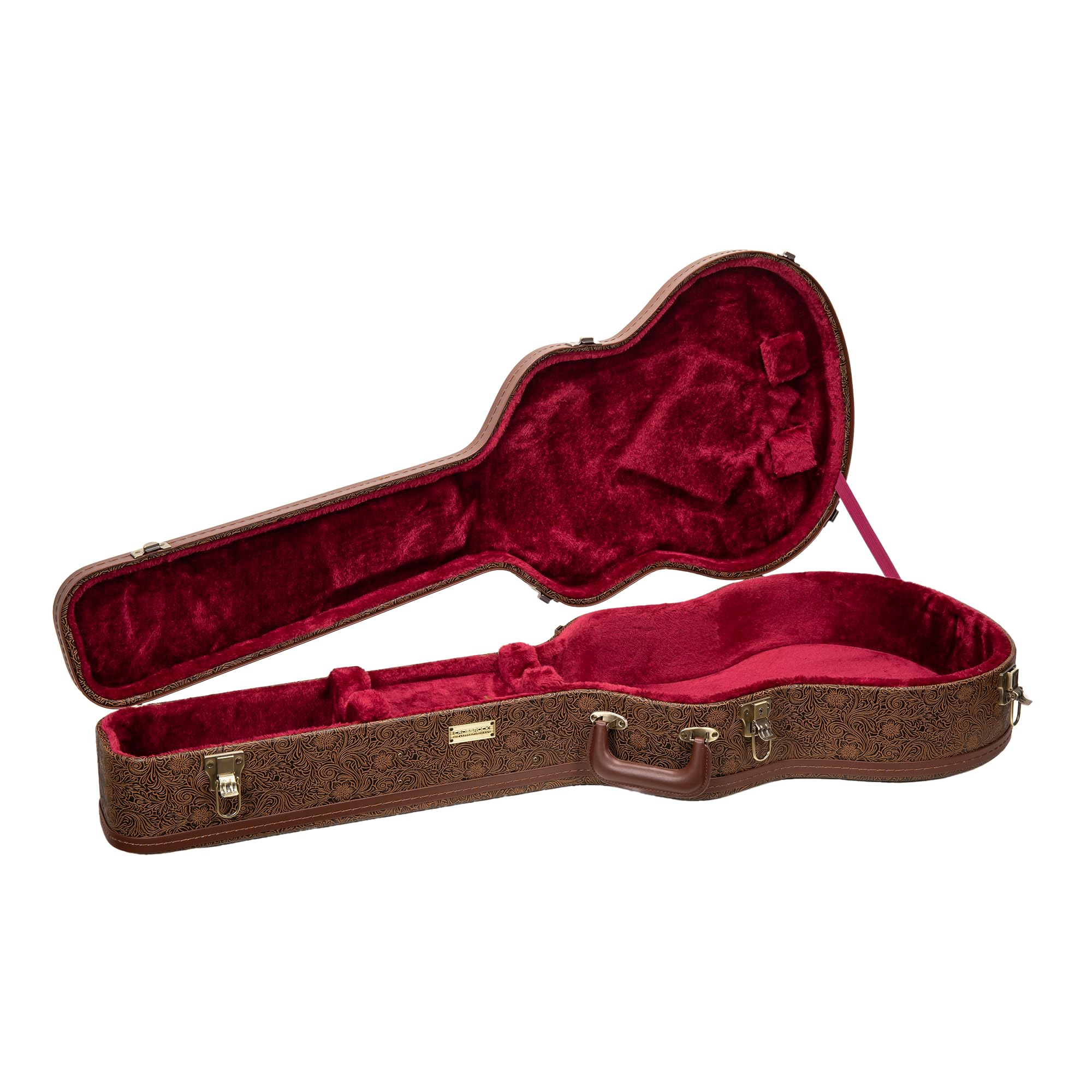 Crossrock 17    Jazz Guitar Case for Archtop Hollow-Body Guitars - Fits Gibson L5/ES-300/ ES 350T, Epiphone Broadway -Blossom Br