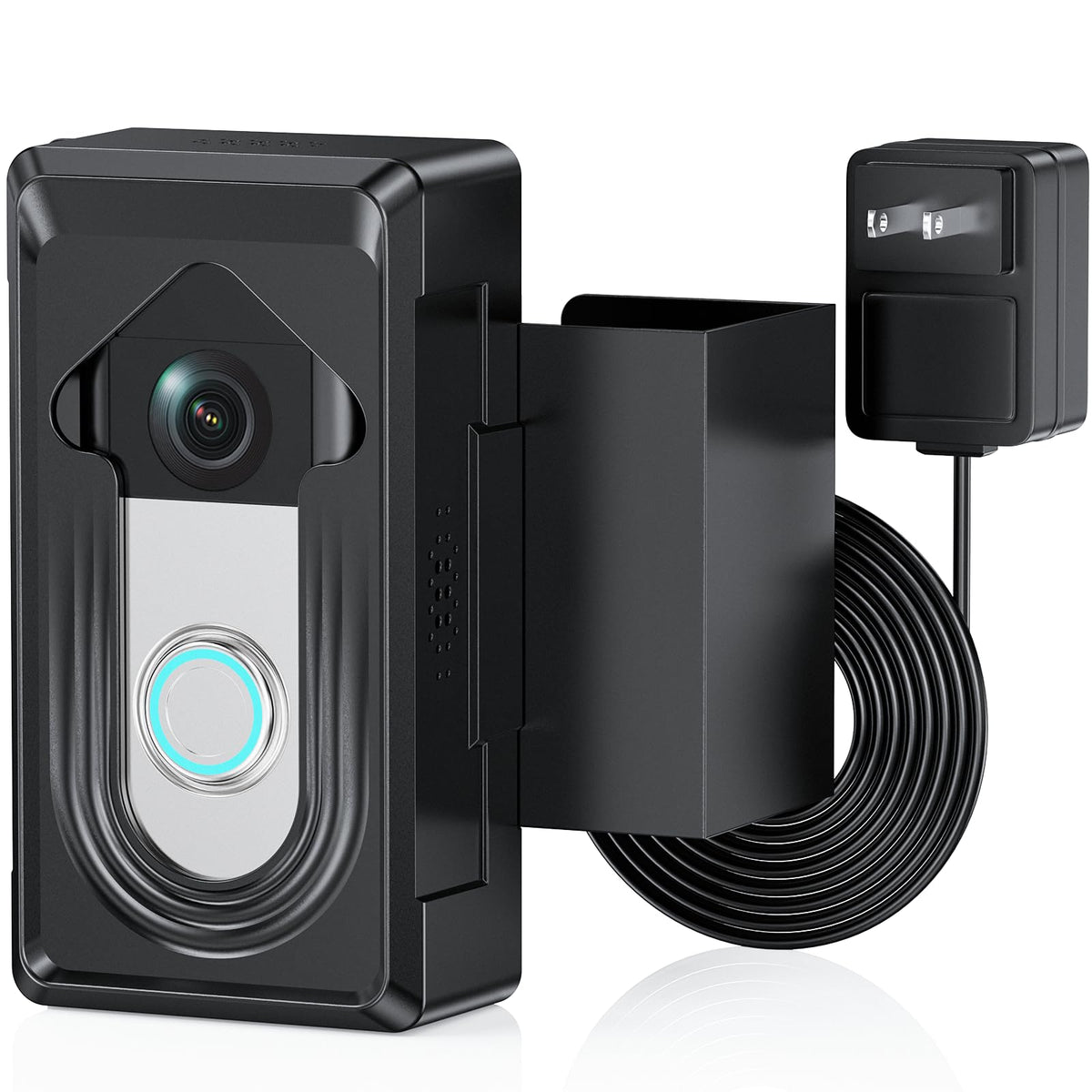Doorbell Mount With Charging Plug, For Ring/Blink Wireless Video Doorbell, Compatible With Ring Doorbell 4/3/2/1, No Drill Anti 