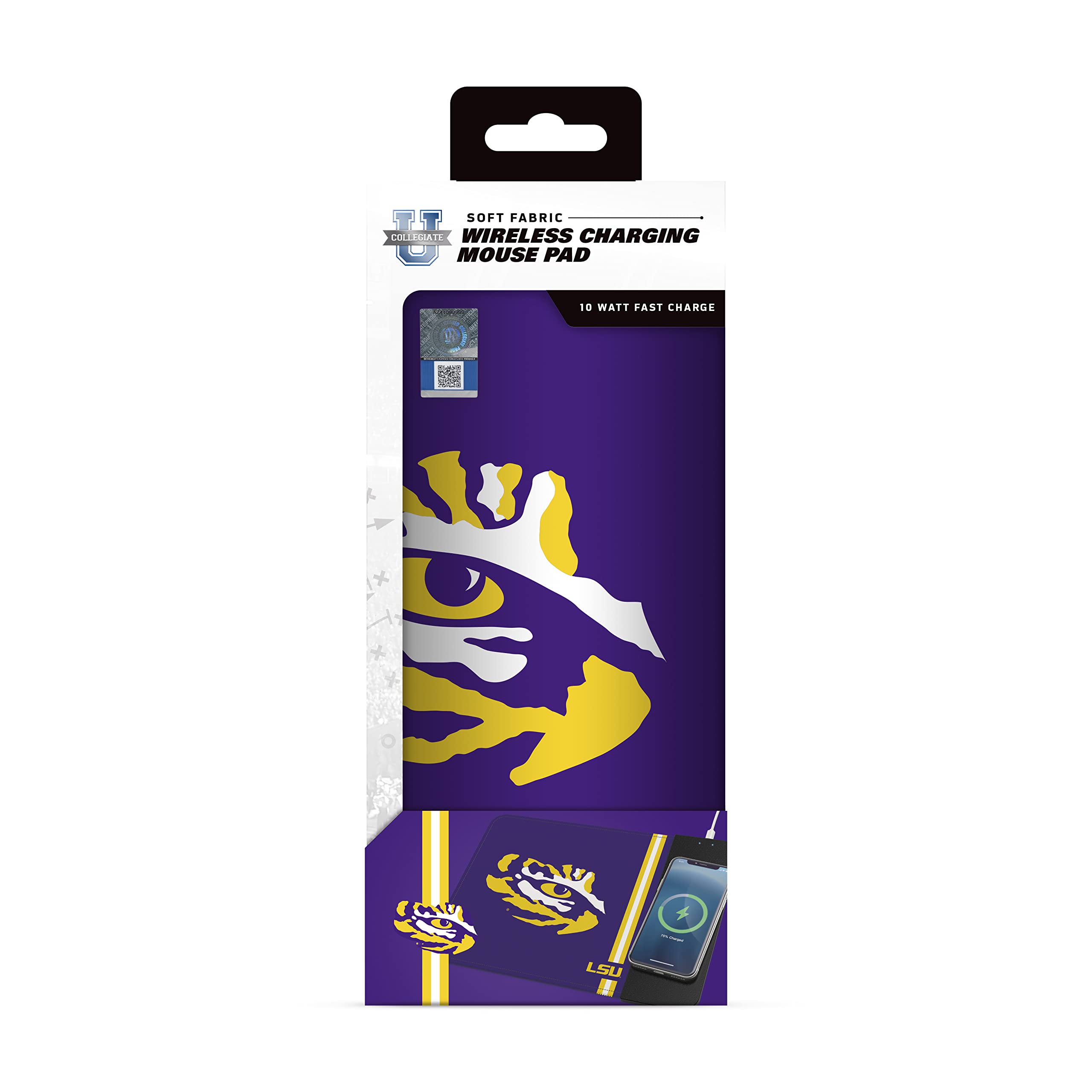 Soar Ncaa Wireless Charging Mouse Pad, Lsu Tigers