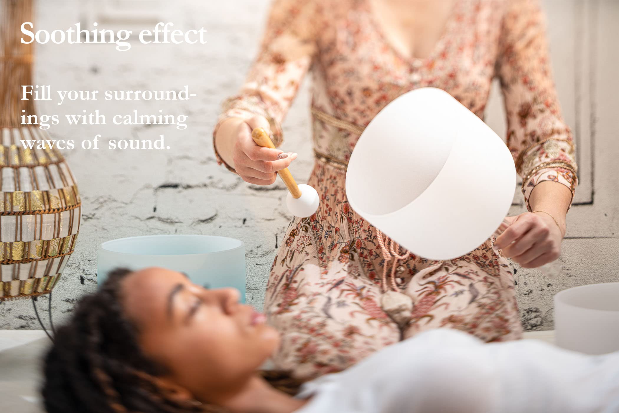 Crystal Singing Bowl Mallet   Rubber Head With Wood Handle   Pure, Clear Tone For Meditation, Asmr, Yoga Or Sound Baths, 2 Year