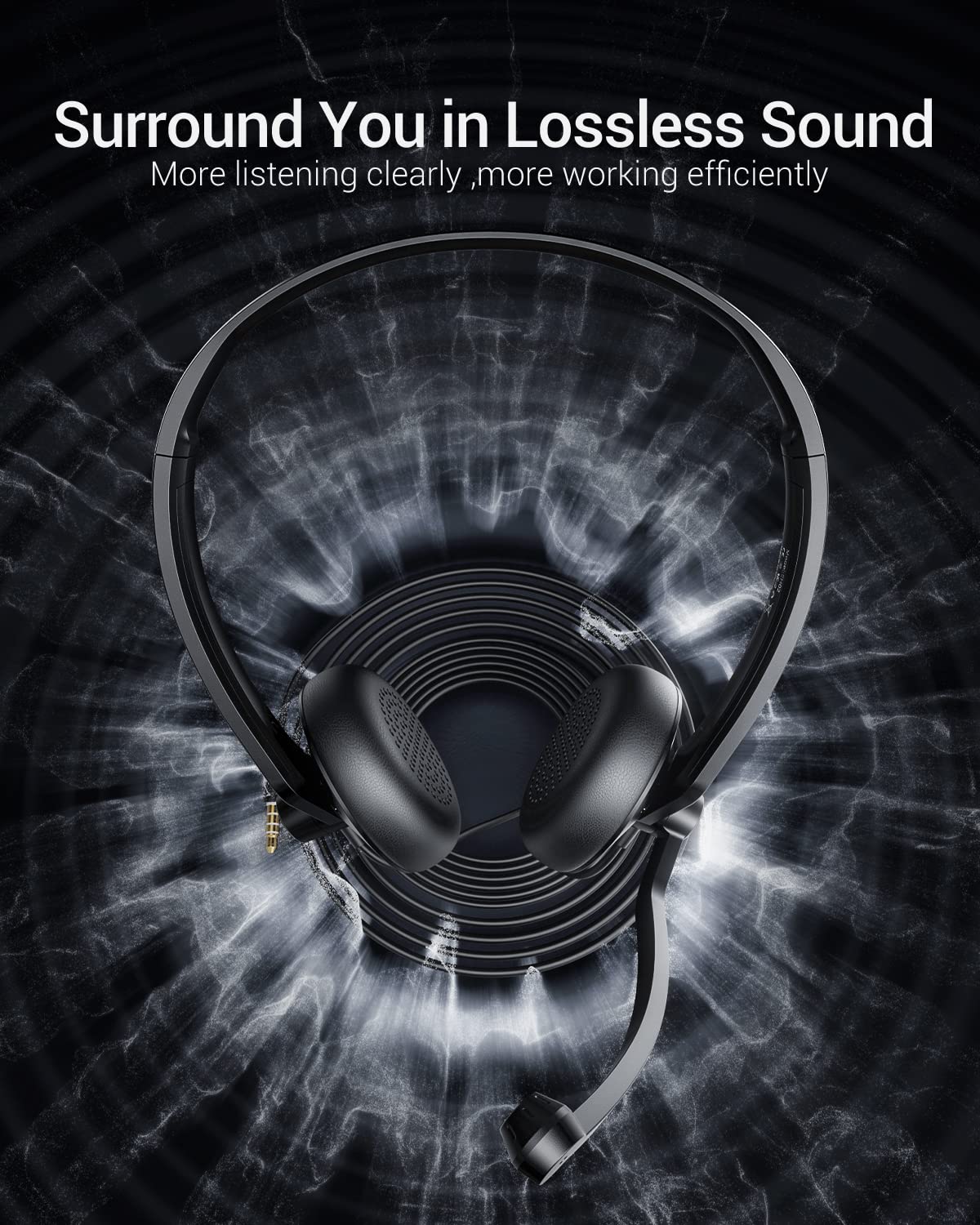 Feabask Usb Headset With Microphone For Pc Laptop   Wired Computer Headphones With Noise Cancelling Microphone For Home Office O