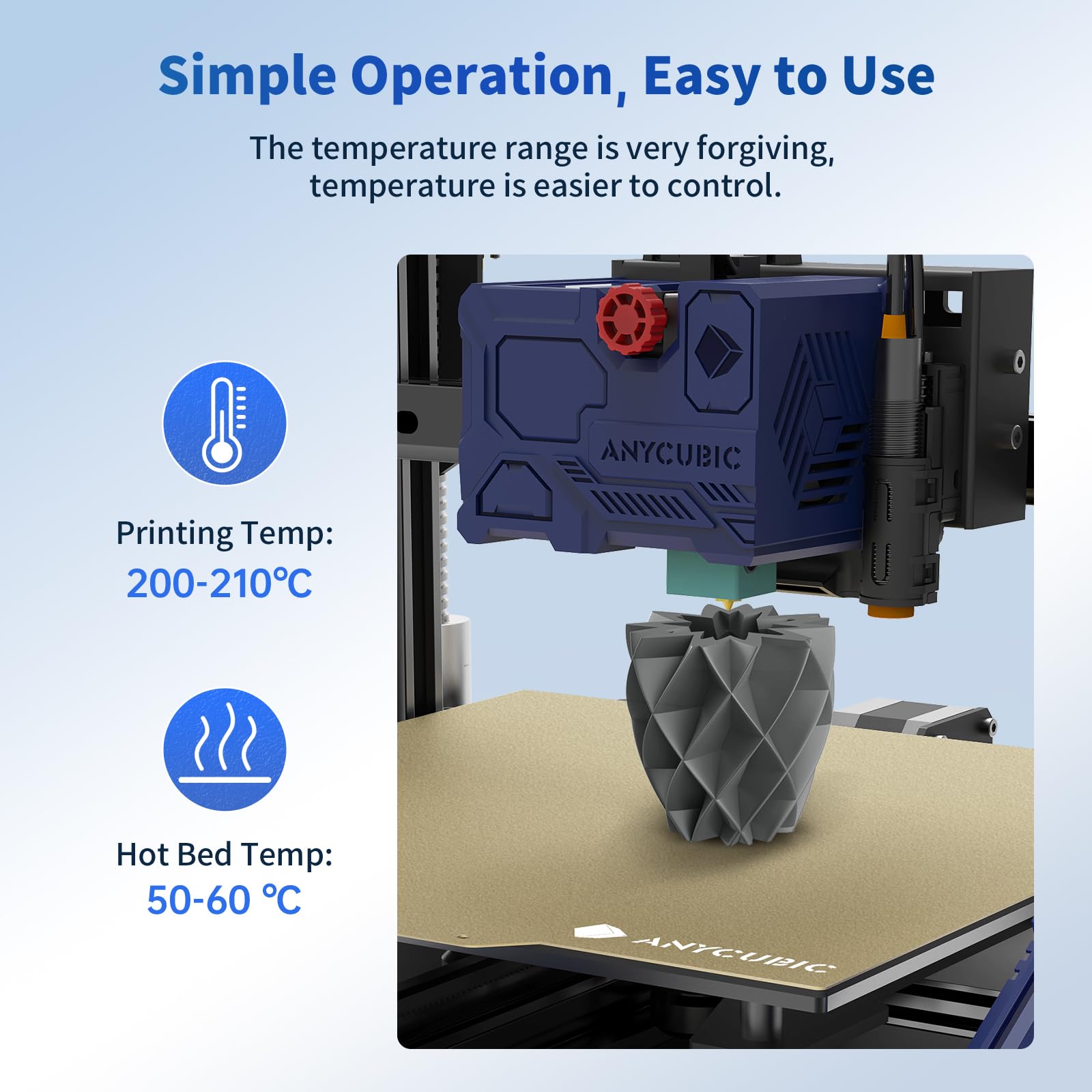 Anycubic Pla Filament 1.75Mm Bundle, 3D Printing Pla Filament 1.75Mm Dimensional Accuracy +/  0.02Mm, 1Kg Spool (2.2 Lbs), 2Kg G