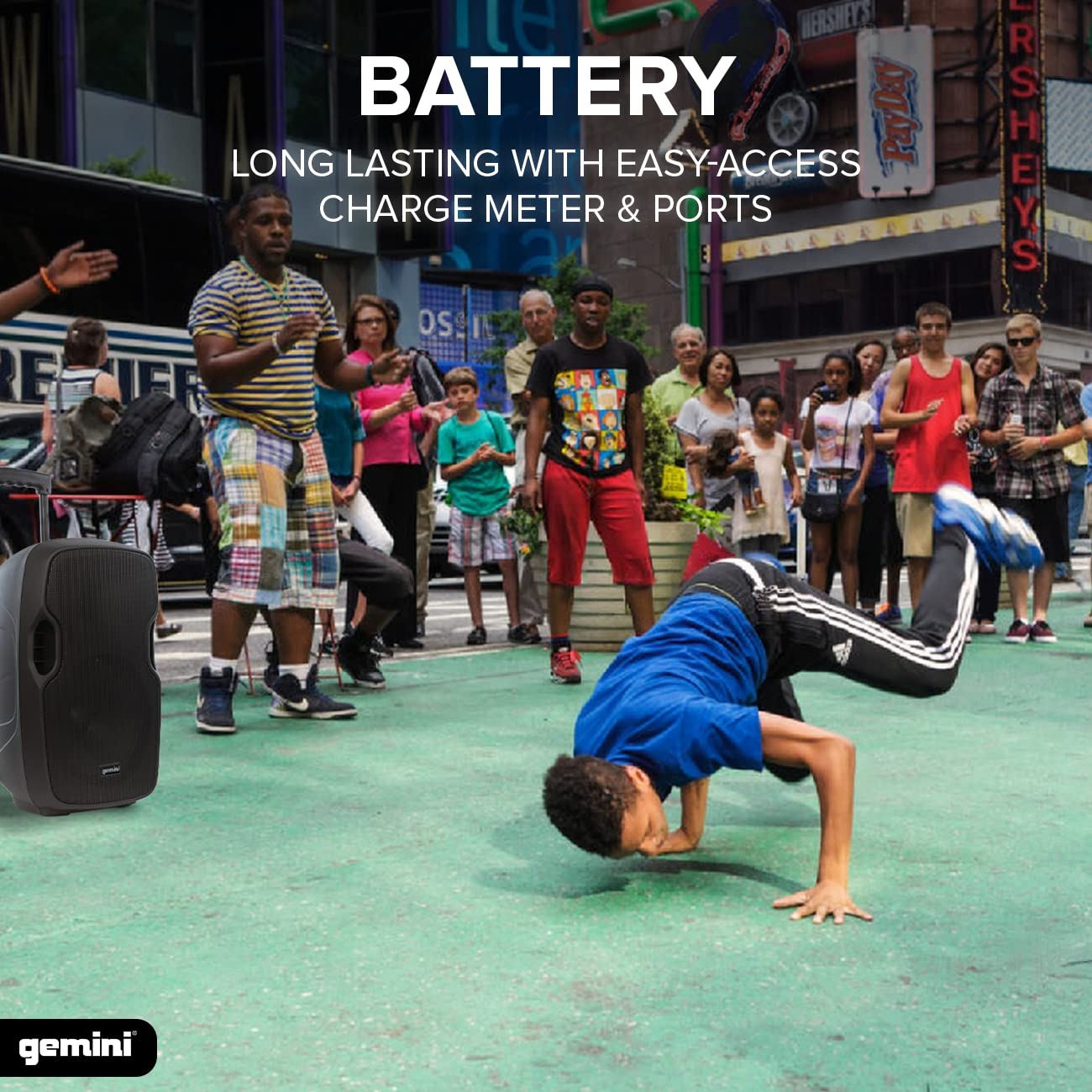 Gemini Sound As-10Togo - 1000W Peak Active Bluetooth Pa Speaker, 10    Woofer, Trolley Handle And Wheels, Long-Lasting Battery P