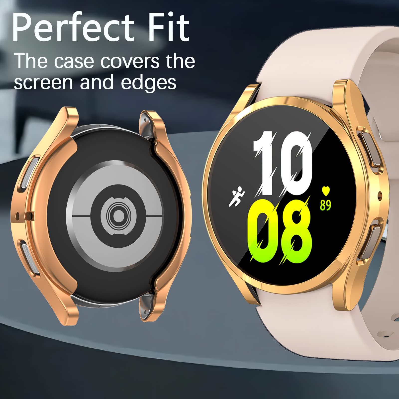 Wugongyan Case Compatible With Samsung Galaxy Watch Fe 2024/5 2022/4 2021 Screen Protector 40Mm 44Mm Tpu Anti-Scratch Full Prote