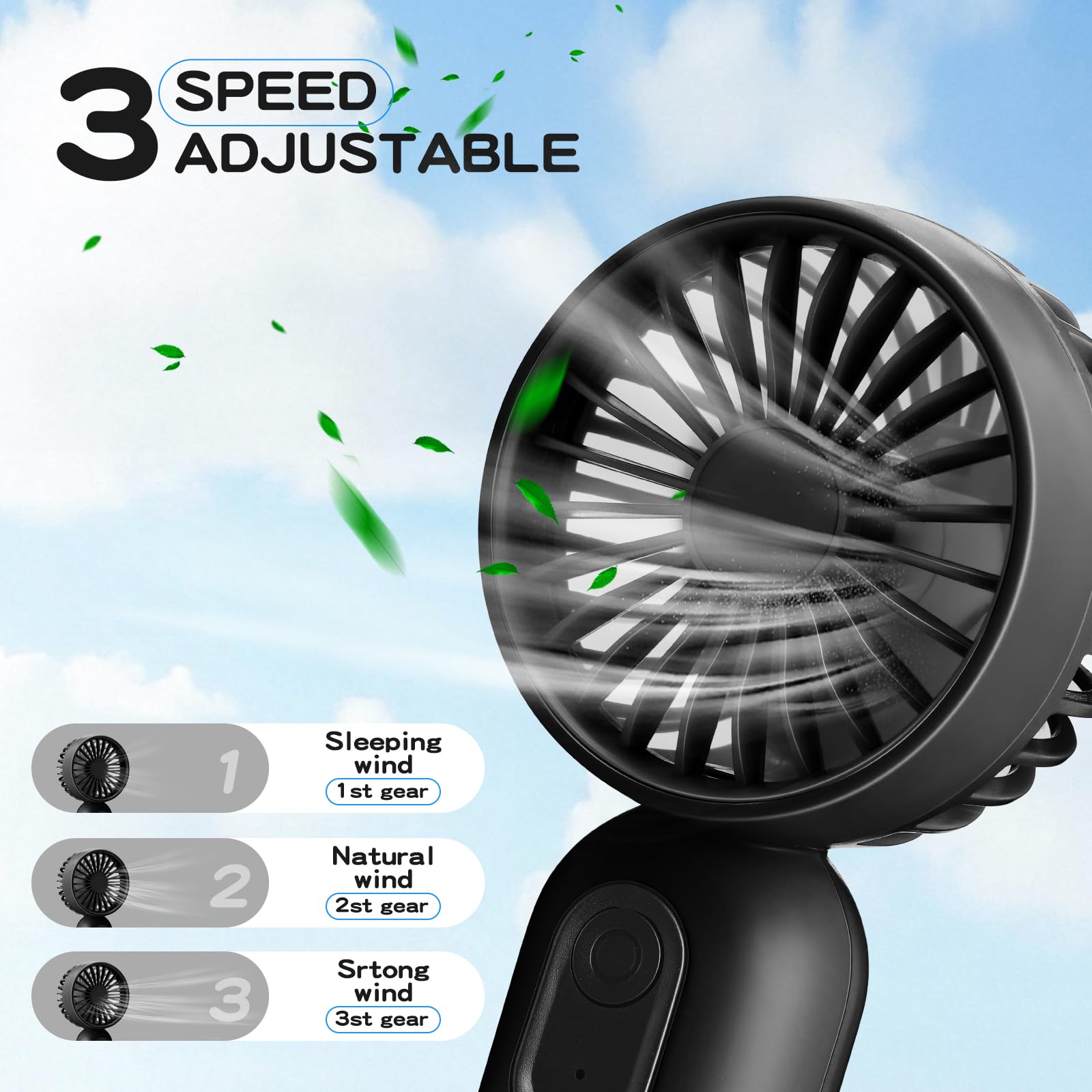 Rossesay Mini Portable Fan Bulk Cute Handheld Lightweight Small Little Personal Hand Eyelash Fan 3 Speeds Usb Rechargeable For W