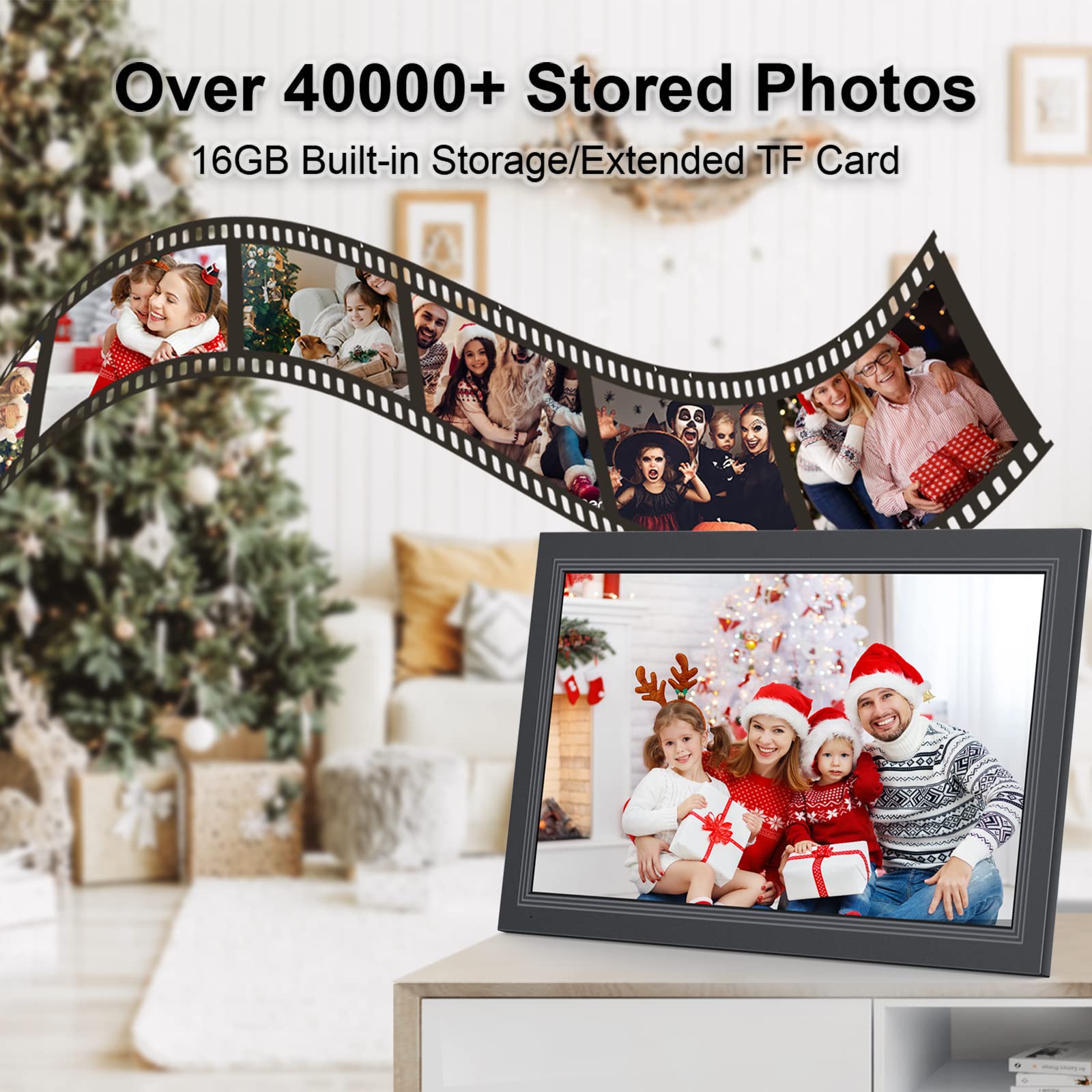 Frameo Digital Picture Frame  15.6Inch Digital Photo Frame With 1920 * 1080 Ips Touch Screen Hd Disply,Built In 32Gb Storage,Wal
