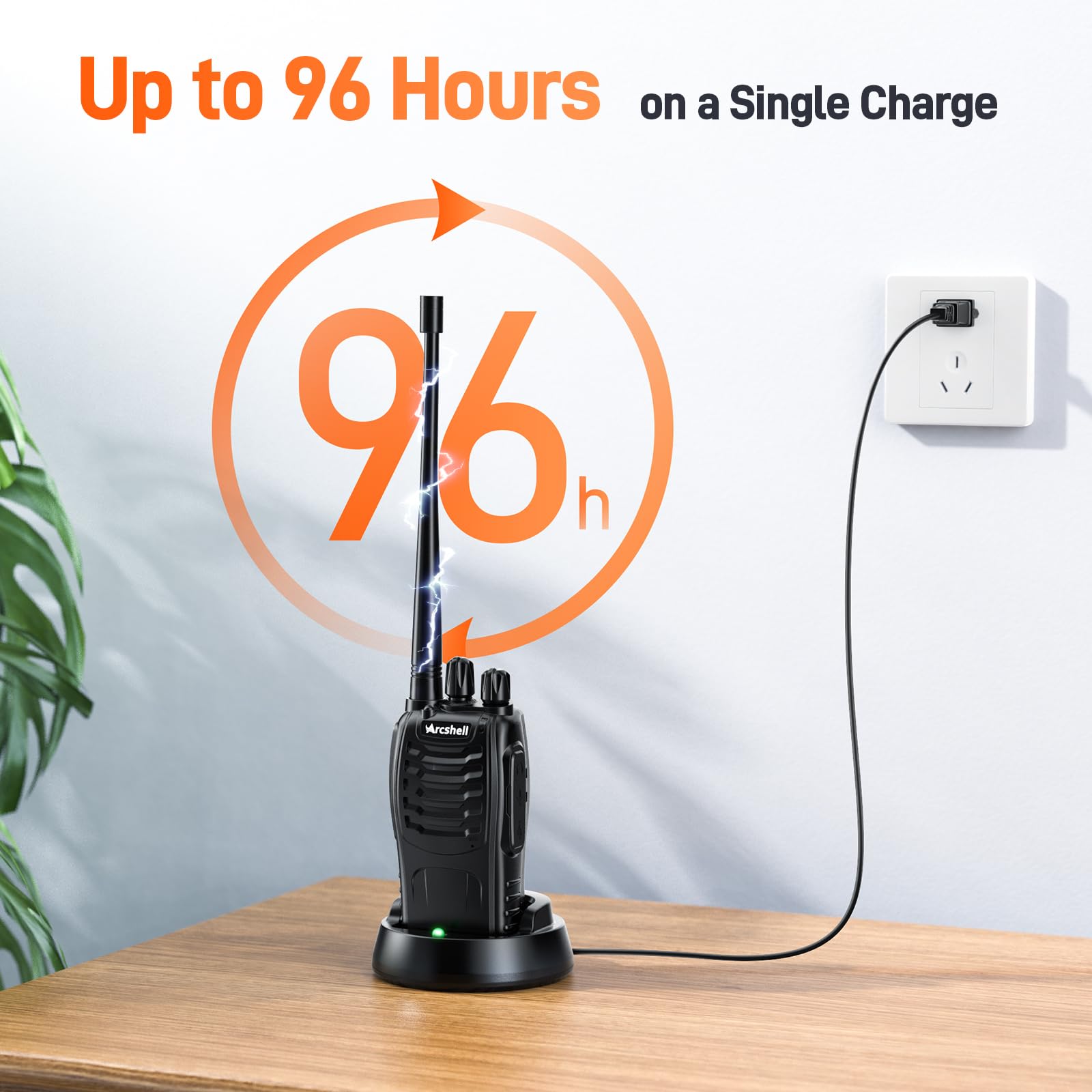 Arcshell Rechargeable Long Range Two Way Radios With Earpiece 2 Pack Arcshell Ar 5 Walkie Talkies Li Ion Battery And Charger Included