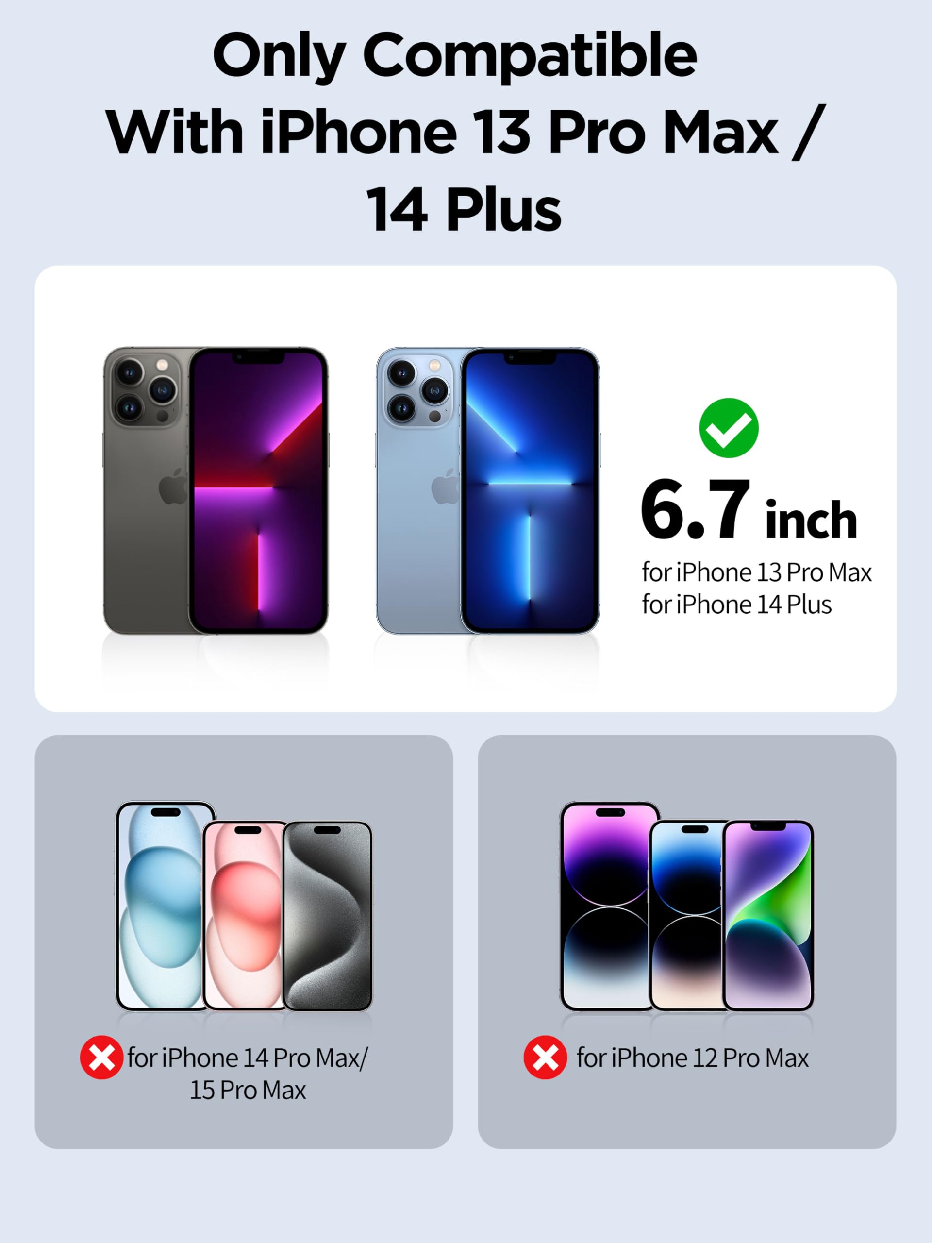 Pddkiss Compatible For Iphone 13 Pro Max Privacy Screen Protector/Iphone 14 Plus Screen Protector Tempered Glass 6.7 Inch, Pink