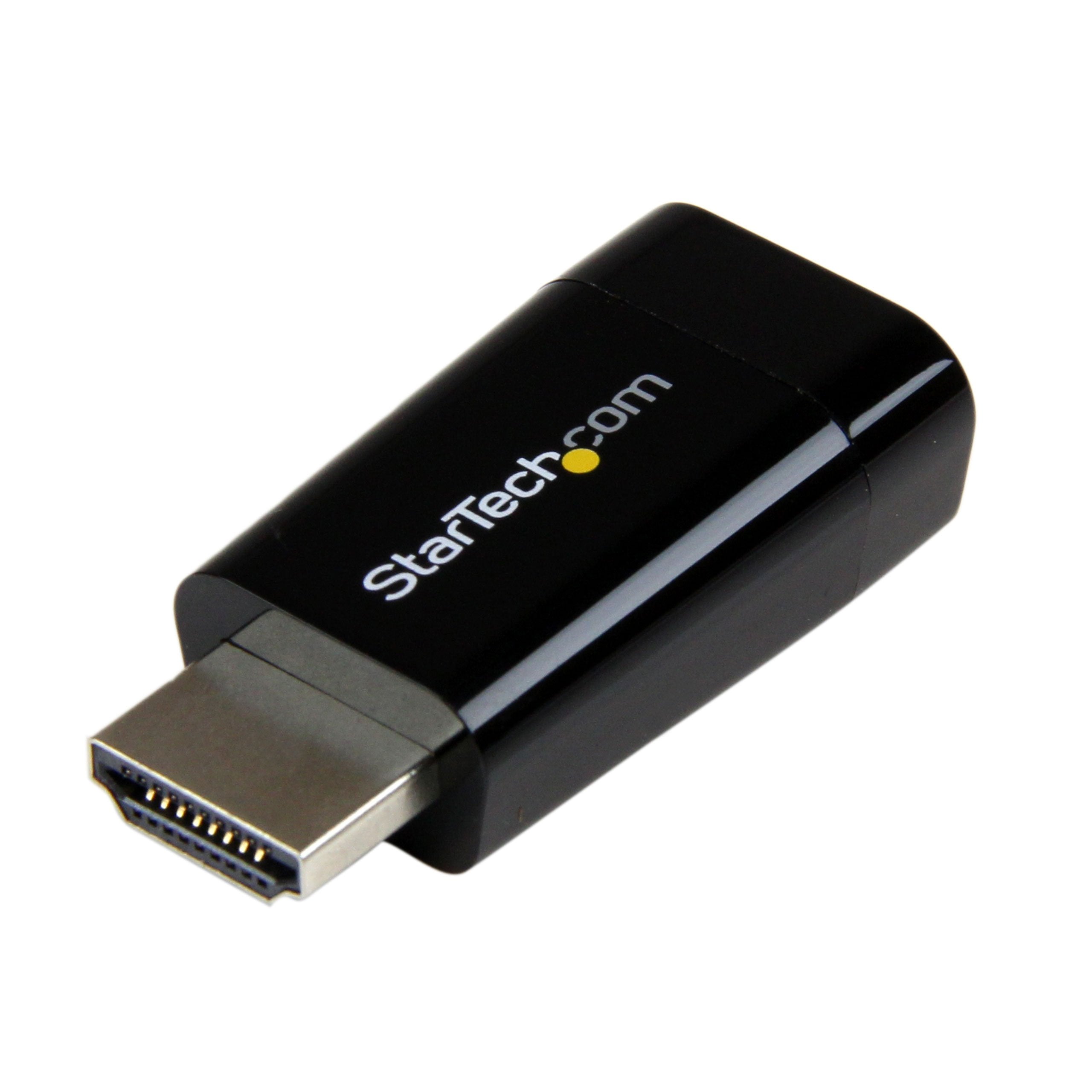 StarTech.com Compact HDMI to VGA Adapter Converter - Power Free HDMI Laptop to VGA Monitor / Projector Converter Box - 1920x1200