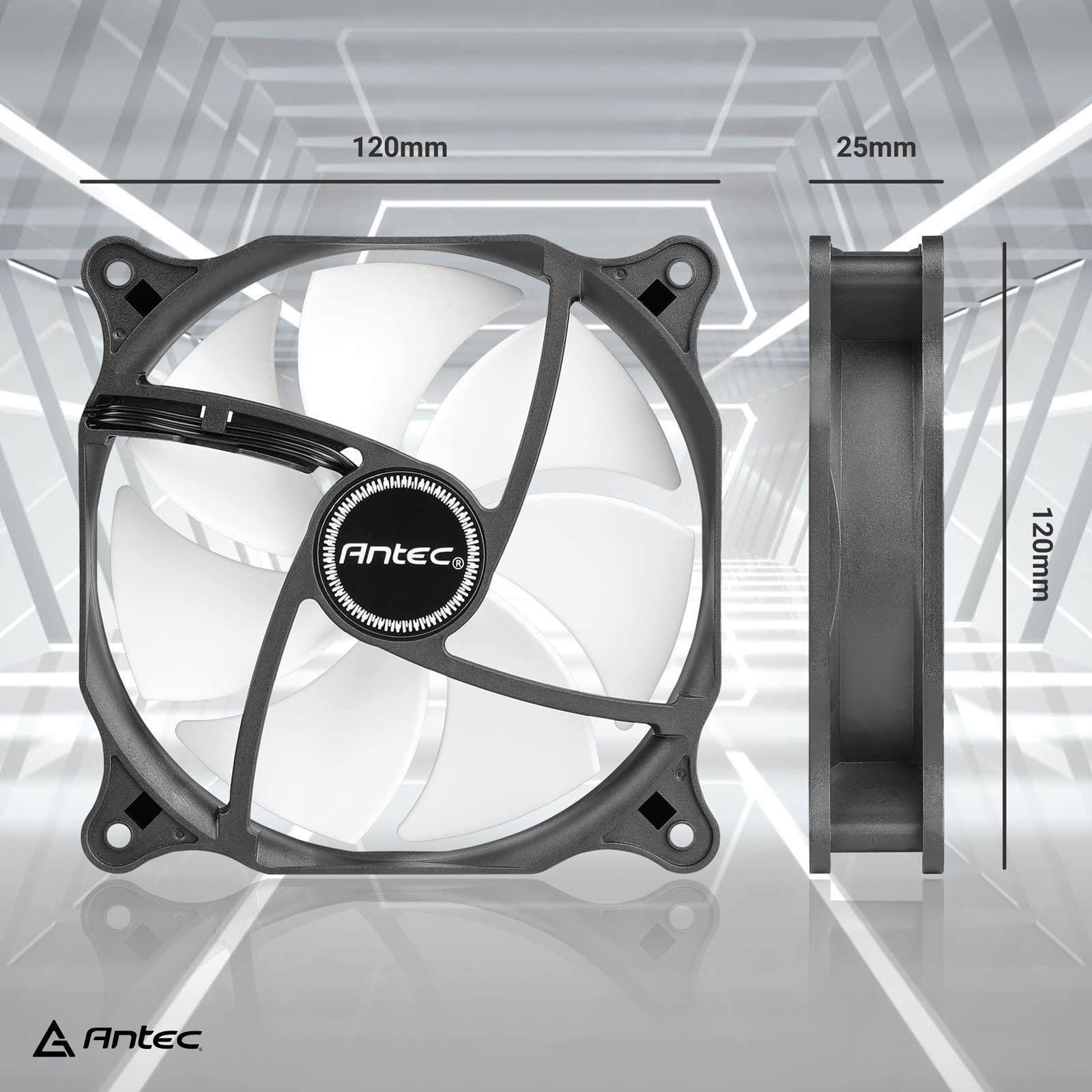 Antec Pc Fans, 120Mm Fan, Pc Case Fan,120Mm Case Fan, 3 Pin Connector, 5 Packs