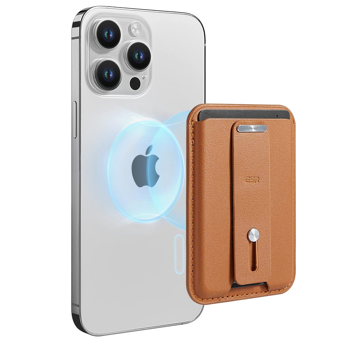 Esr Magnetic Wallet (Halolock), Compatible With Magsafe Wallet, Iphone Wallet With Secure Grip Finger Loop, For Iphone 15141312