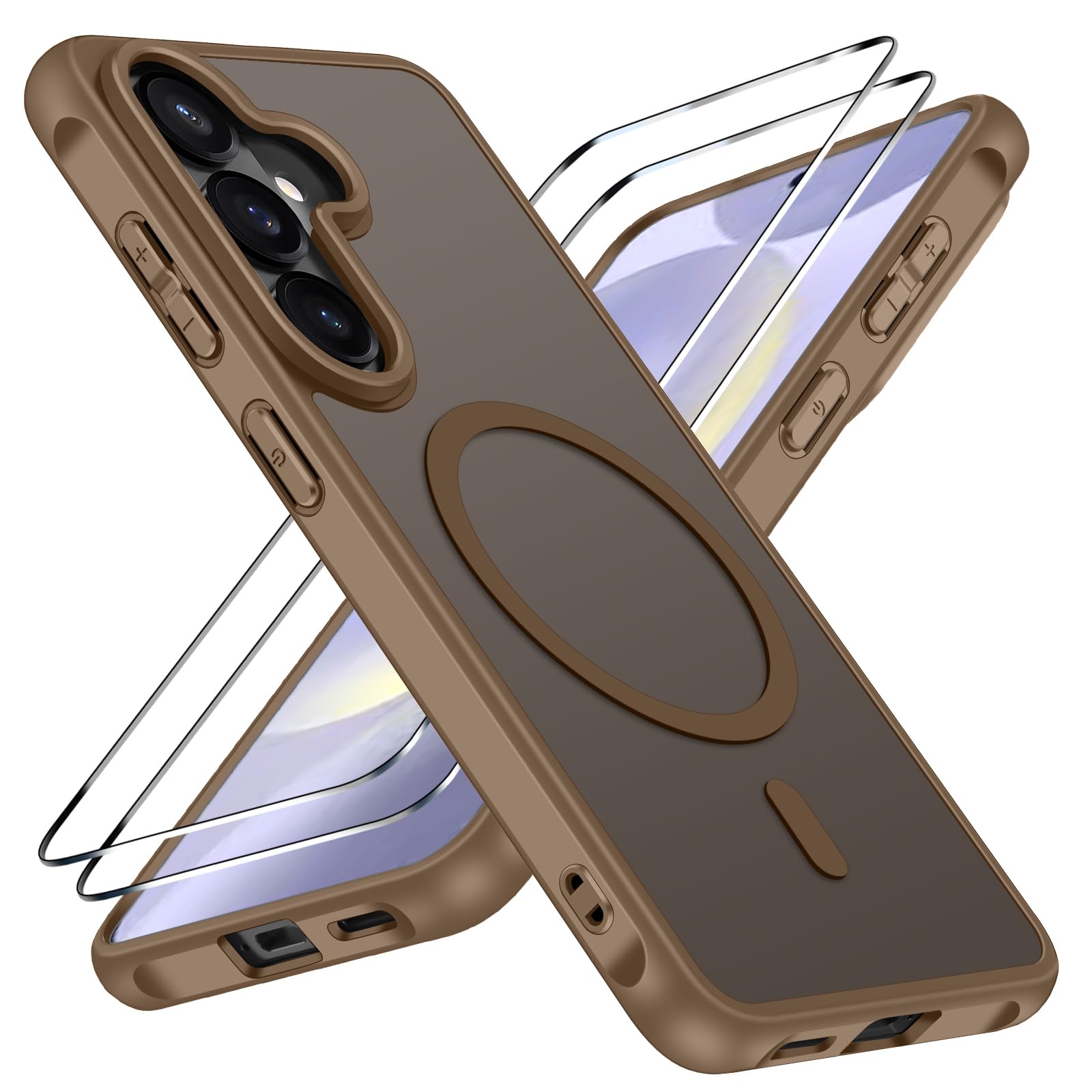 ivoler 3-in-1 Magnetic Case for Samsung Galaxy S26 Plus 5G 6.7 with 2 Pack Screen Protector [MagSafe Compatible] [Military Gra